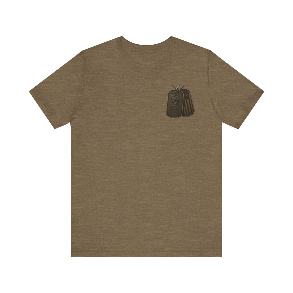 Air National Guard Graphic Tee — Military Dog Tags Veteran Tribute T-Shirt