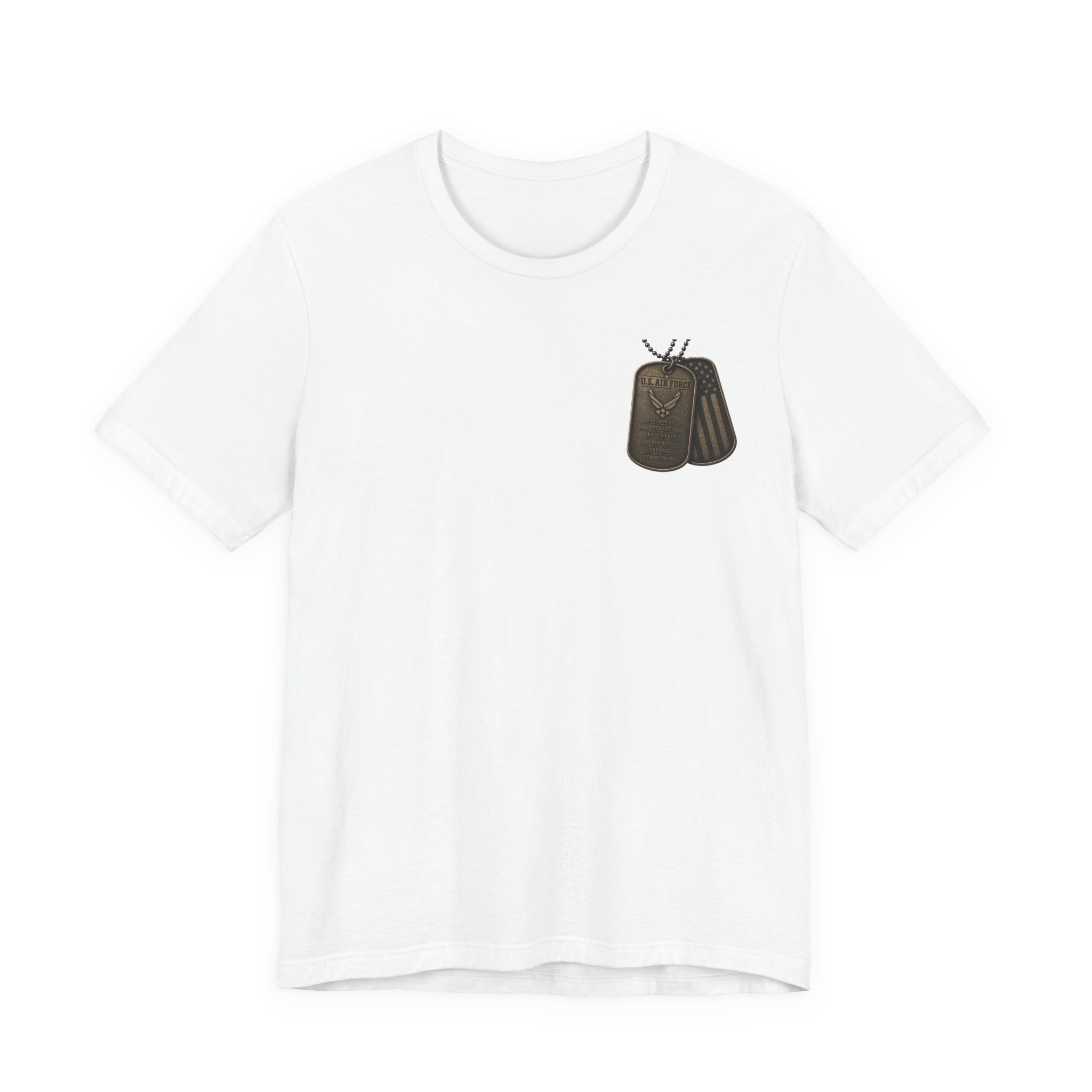 Air Force Veteran Graphic Tee — Military Dog Tags Back Print