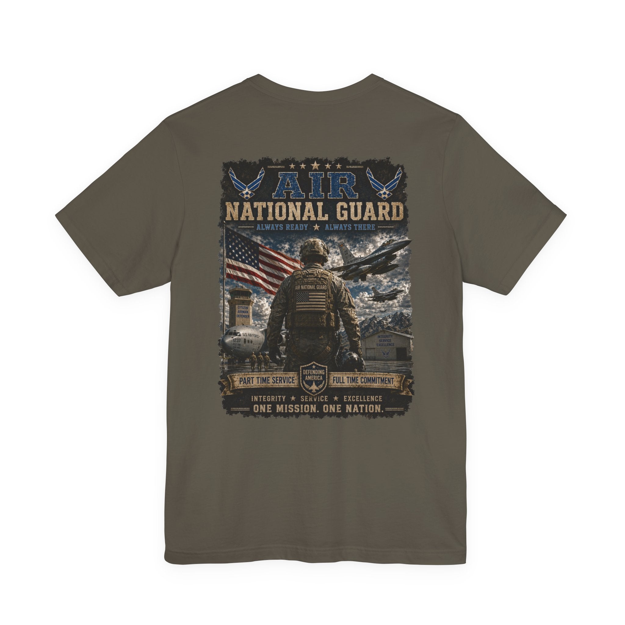 Air National Guard Graphic Tee — Military Dog Tags Veteran Tribute T-Shirt
