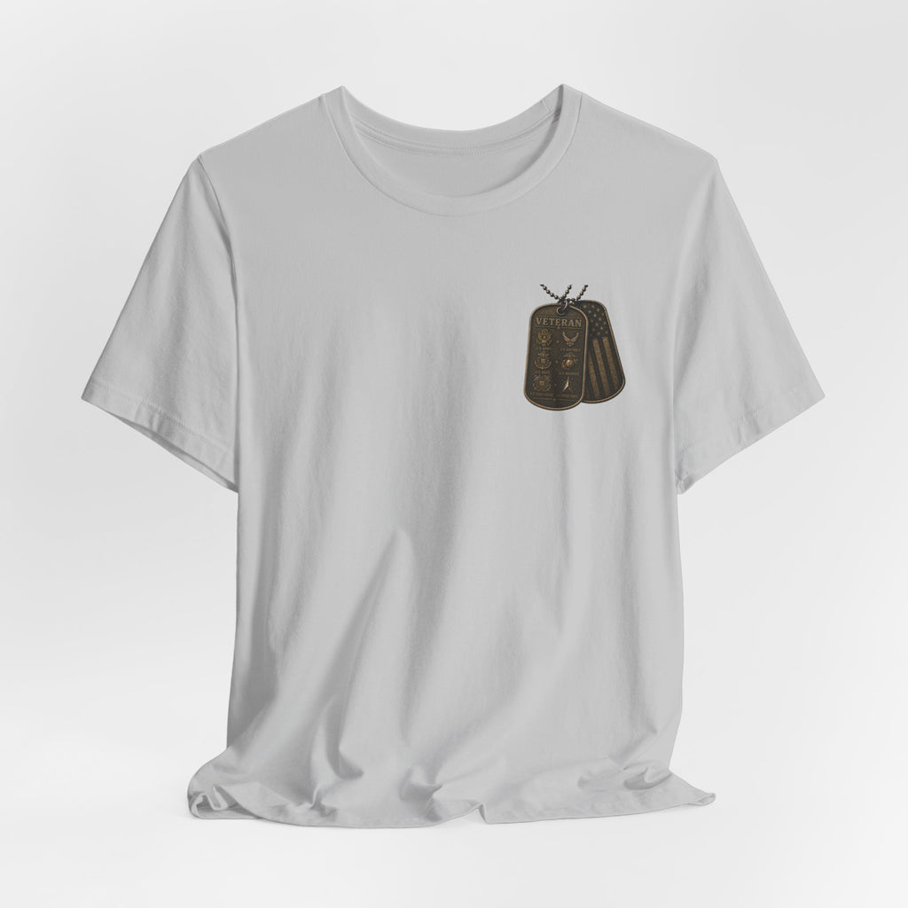 Veteran Dog Tags T-Shirt — 'I Am A Veteran' Patriotic Military Tribute Tee