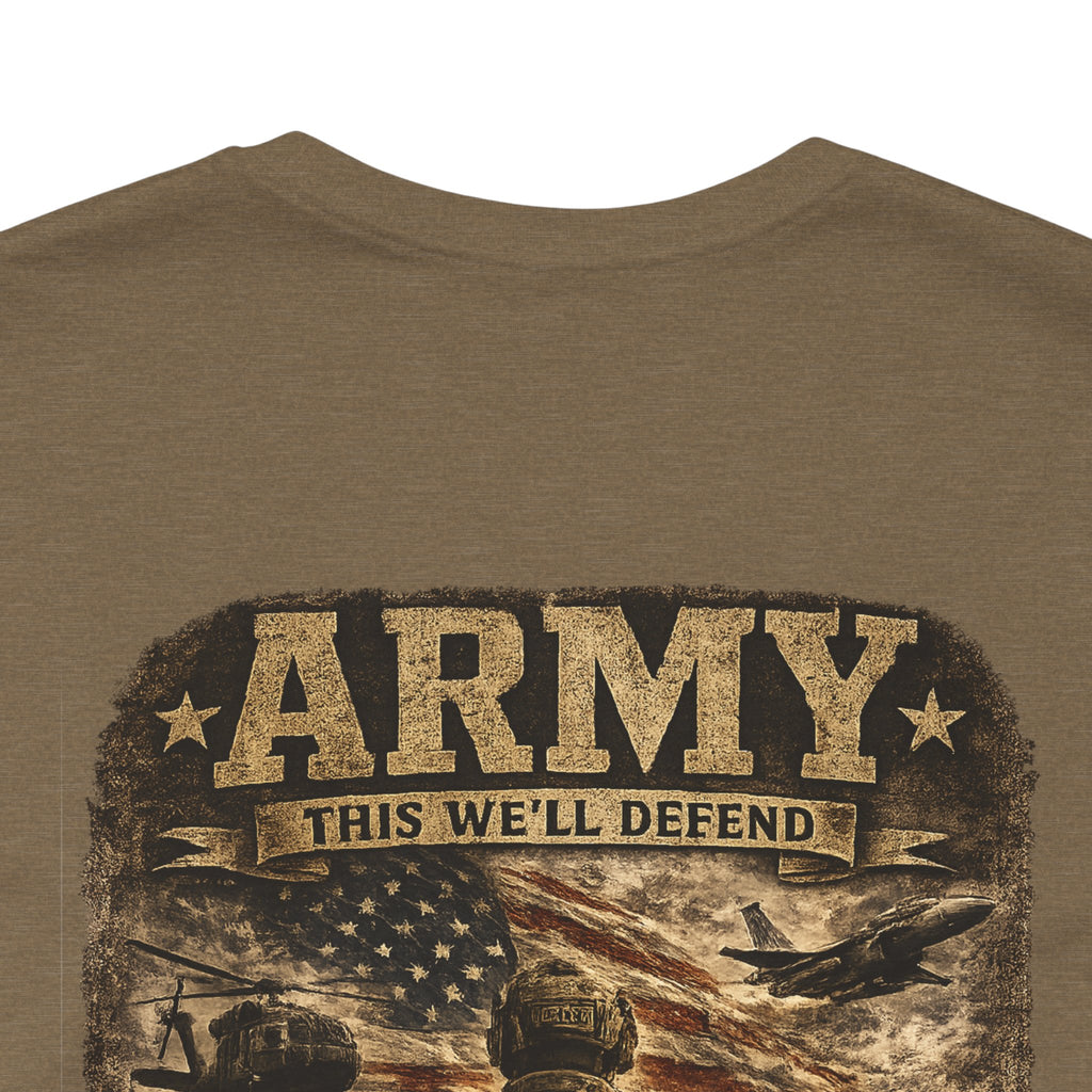 Army soldier silhouette Tee | Military dog tags design, US Army back print