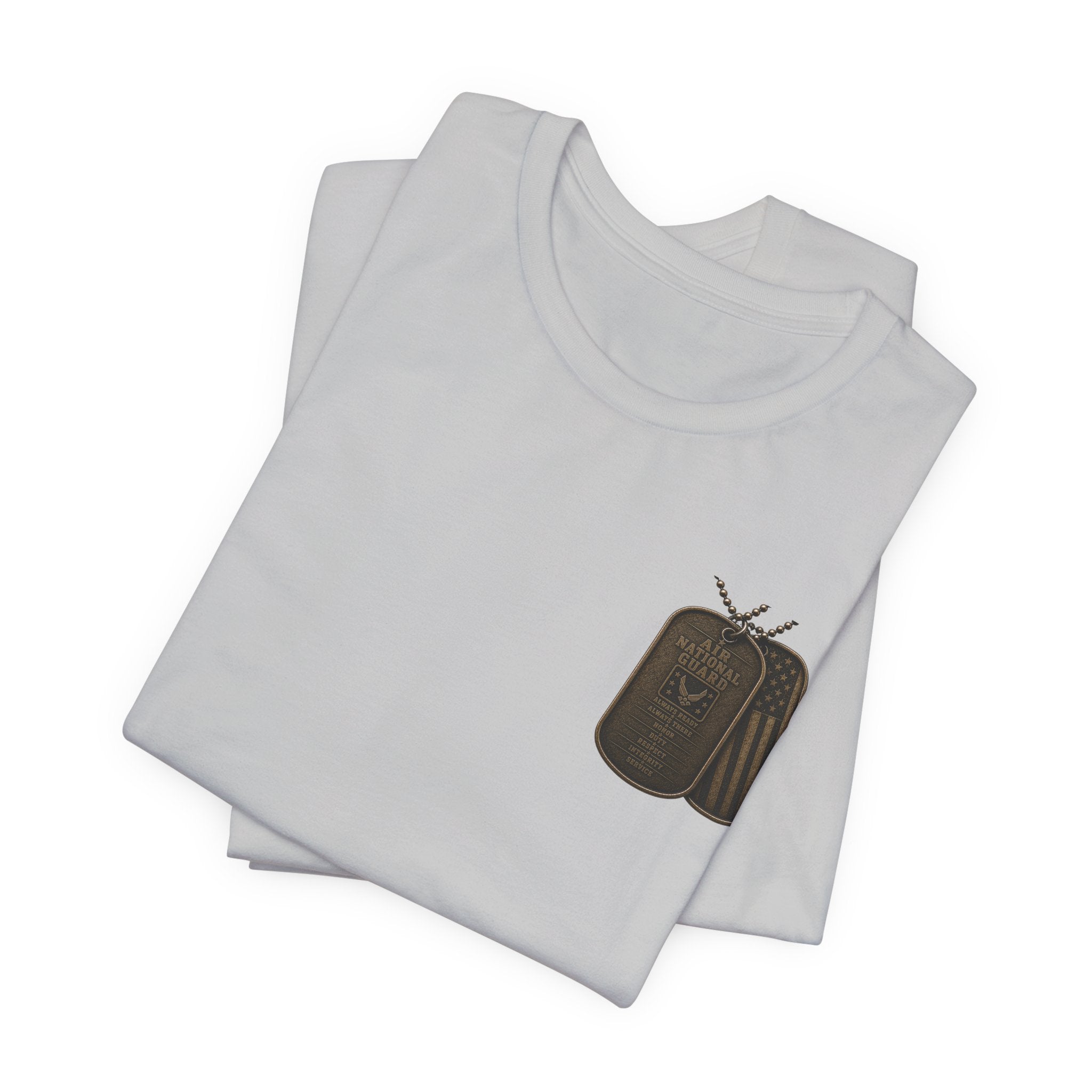 Air National Guard Graphic Tee — Military Dog Tags Veteran Tribute T-Shirt