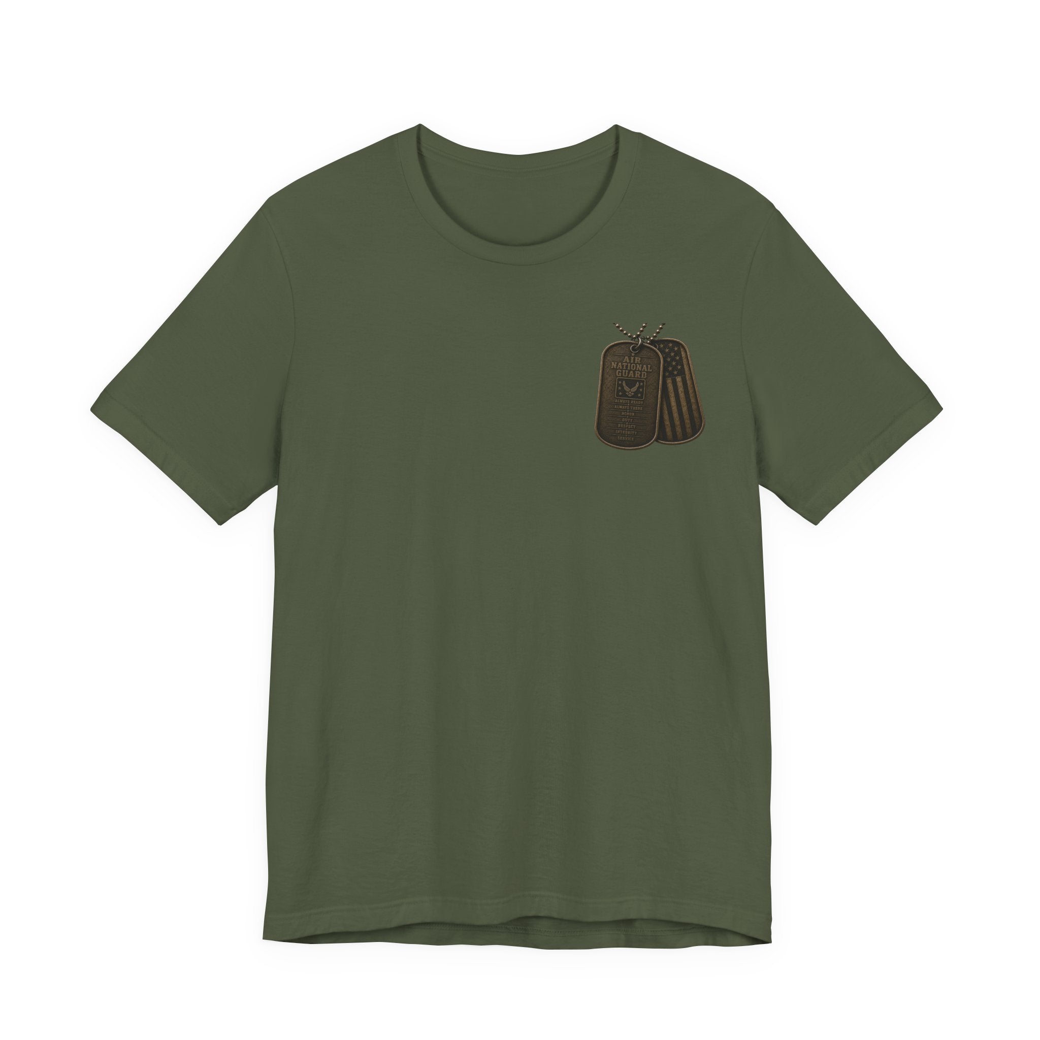 Air National Guard Graphic Tee — Military Dog Tags Veteran Tribute T-Shirt