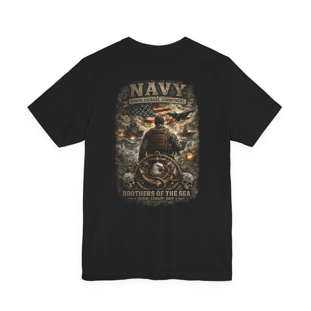 Navy Brothers of the Sea T-Shirt | Military Dog Tags Graphic