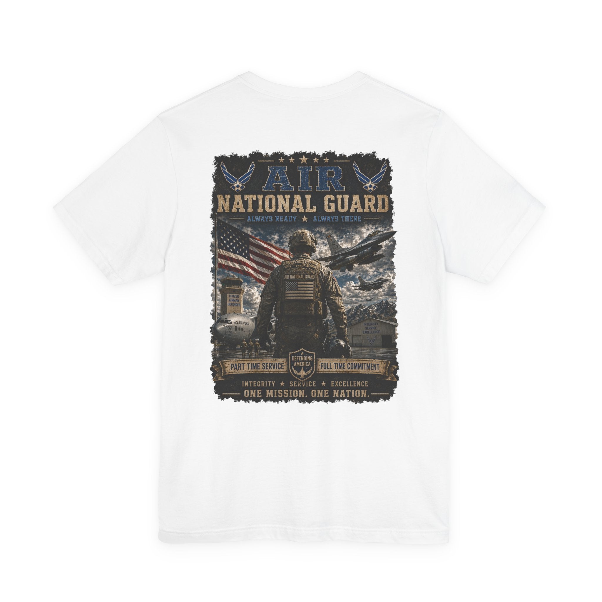 Air National Guard Graphic Tee — Military Dog Tags Veteran Tribute T-Shirt