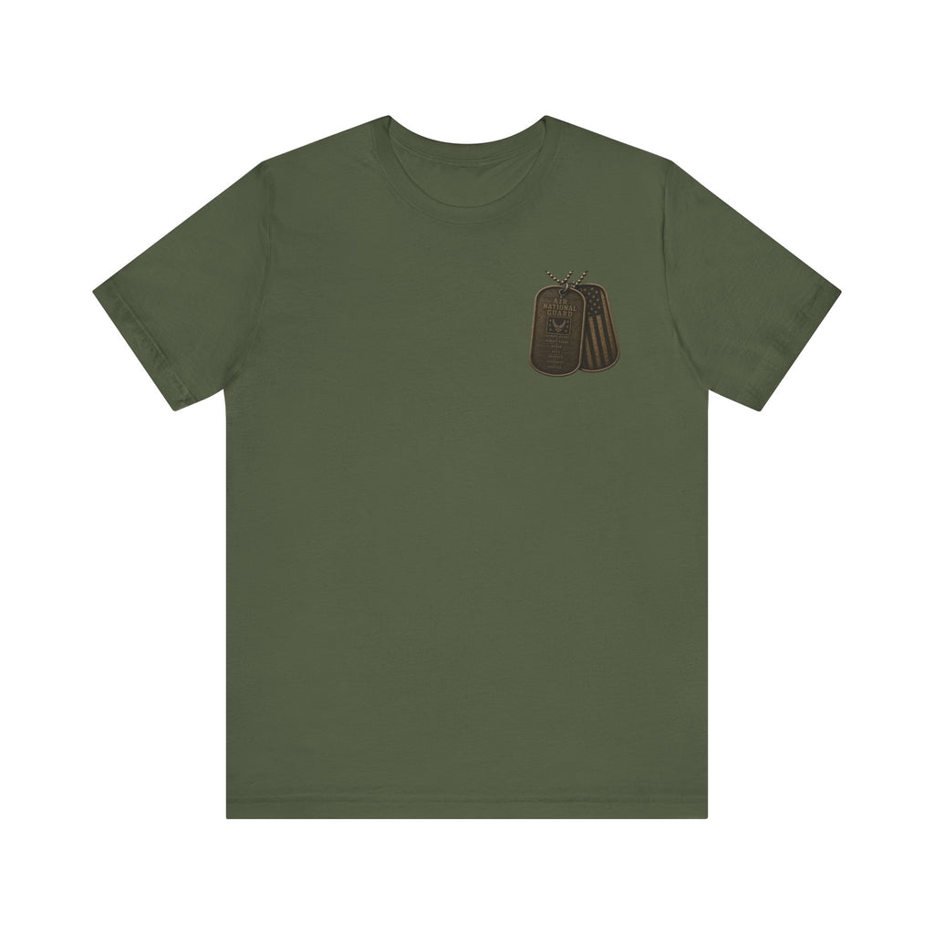 Air National Guard Graphic Tee — Military Dog Tags Veteran Tribute T-Shirt