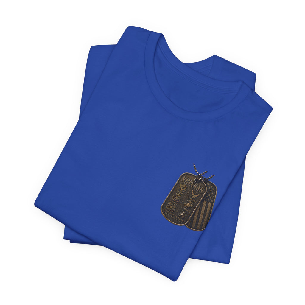 Veteran Dog Tags T-Shirt — 'I Am A Veteran' Patriotic Military Tribute Tee