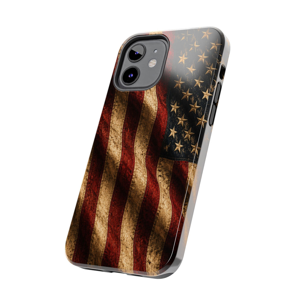 Distressed American Flag Tough Phone Case | Patriotic iPhone Cover