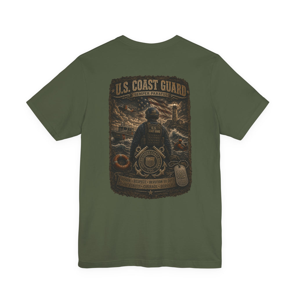 U.S. Coast Guard Veteran Tee | Dog Tags Graphic T-Shirt