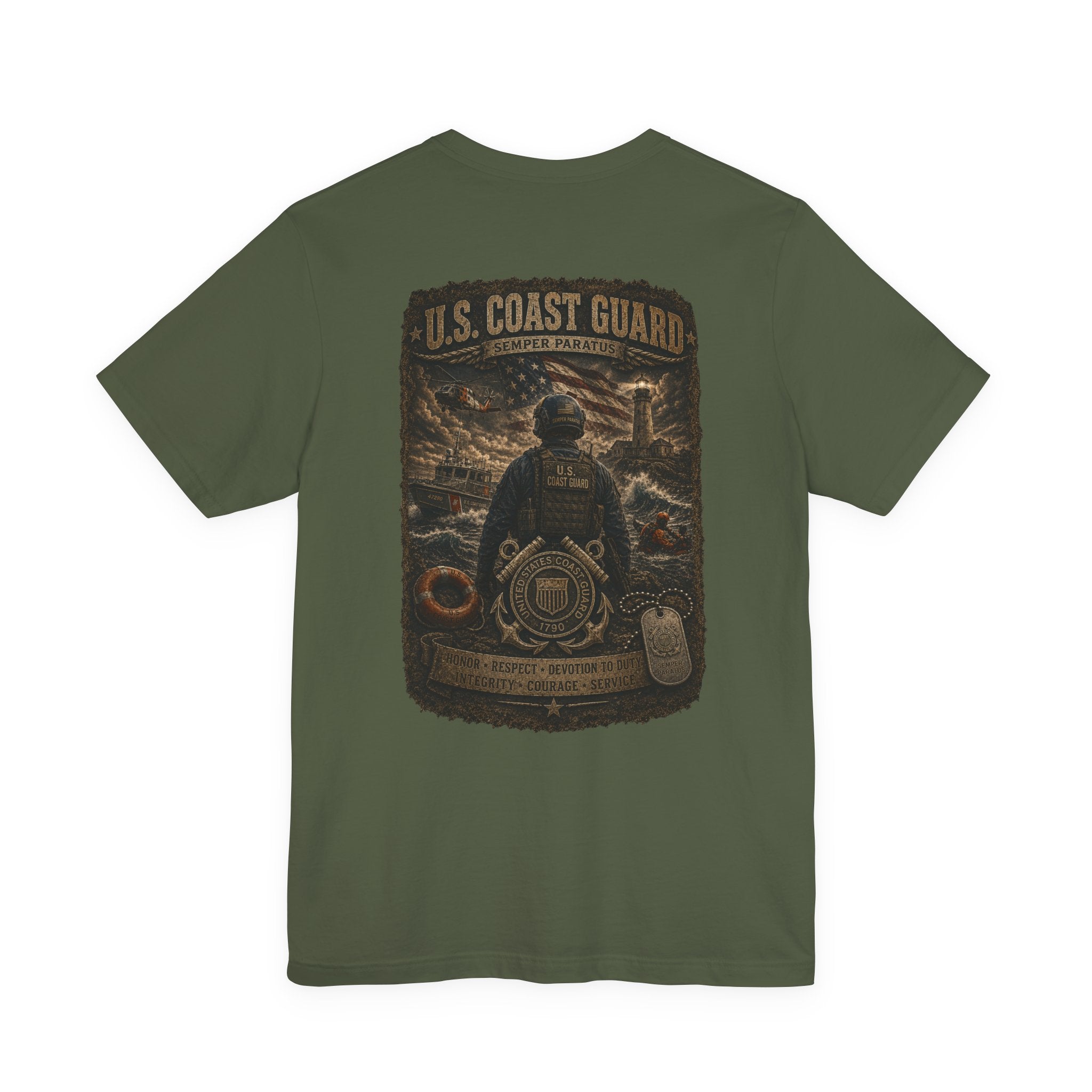 U.S. Coast Guard Veteran Tee | Dog Tags Graphic T-Shirt