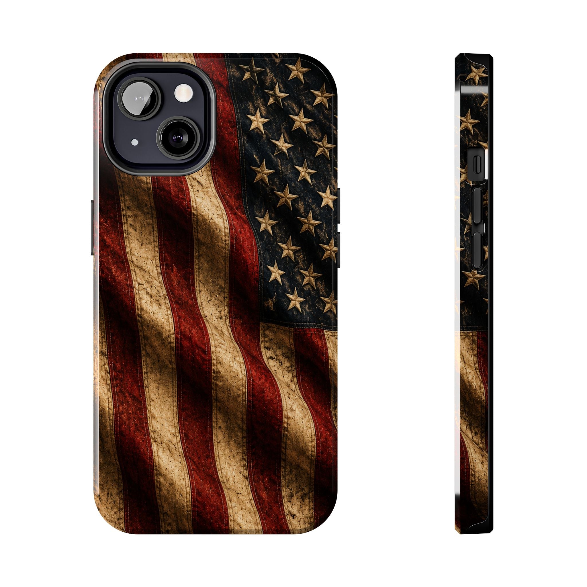 Distressed American Flag Tough Phone Case | Patriotic iPhone Cover
