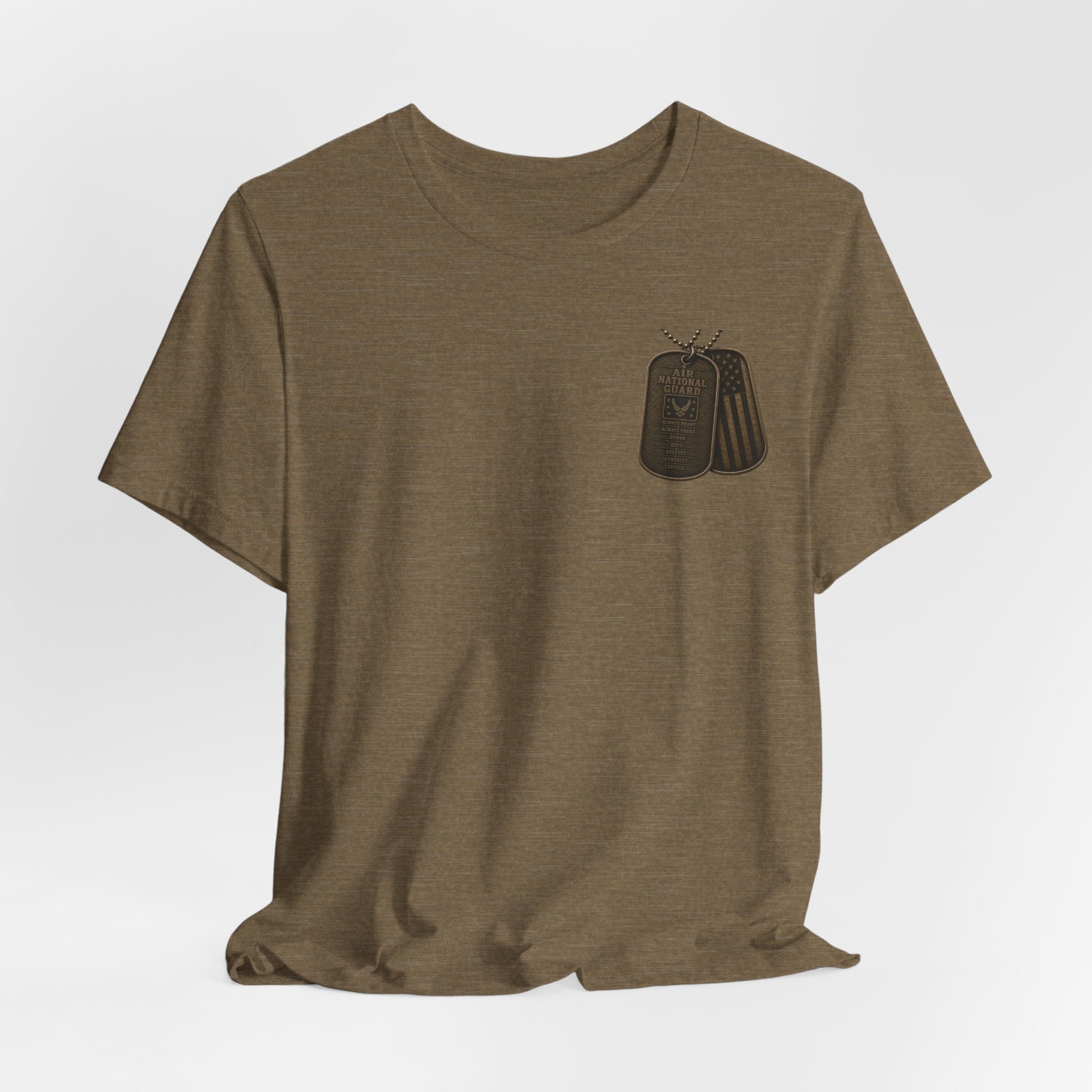 Air National Guard Graphic Tee — Military Dog Tags Veteran Tribute T-Shirt