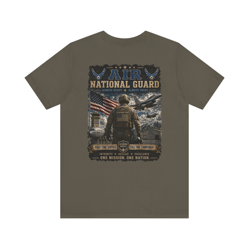 Air National Guard Graphic Tee — Military Dog Tags Veteran Tribute T-Shirt