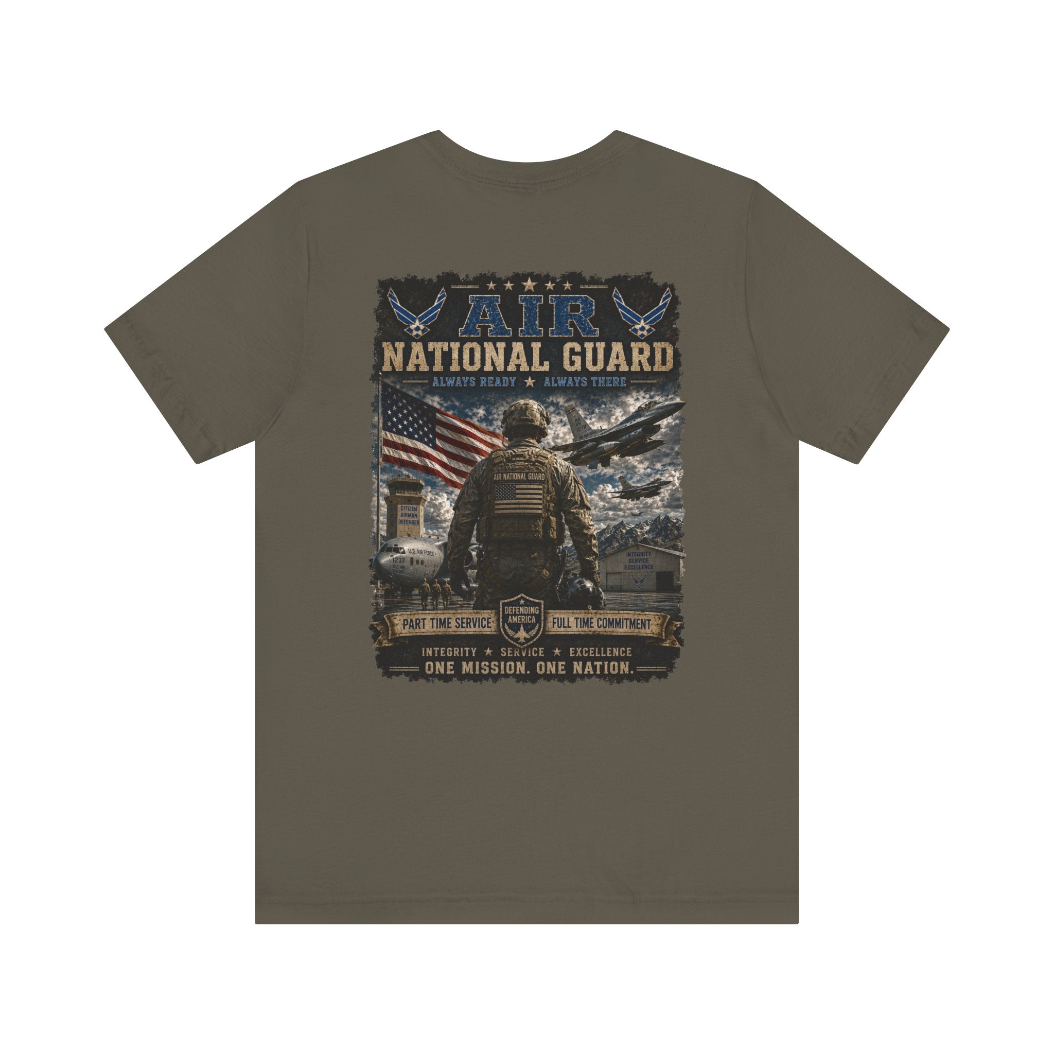 Air National Guard Graphic Tee — Military Dog Tags Veteran Tribute T-Shirt