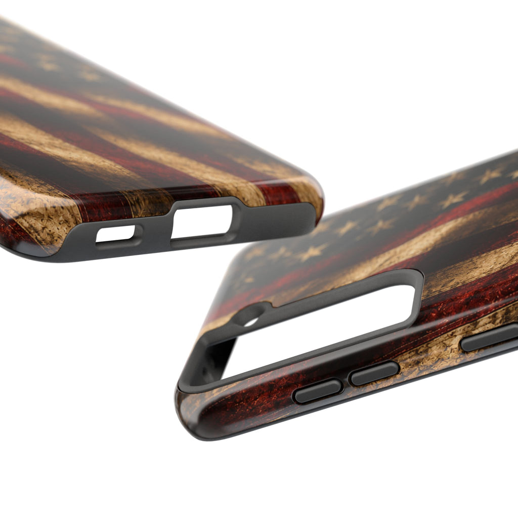 Distressed American Flag Tough Phone Case | Patriotic iPhone Cover