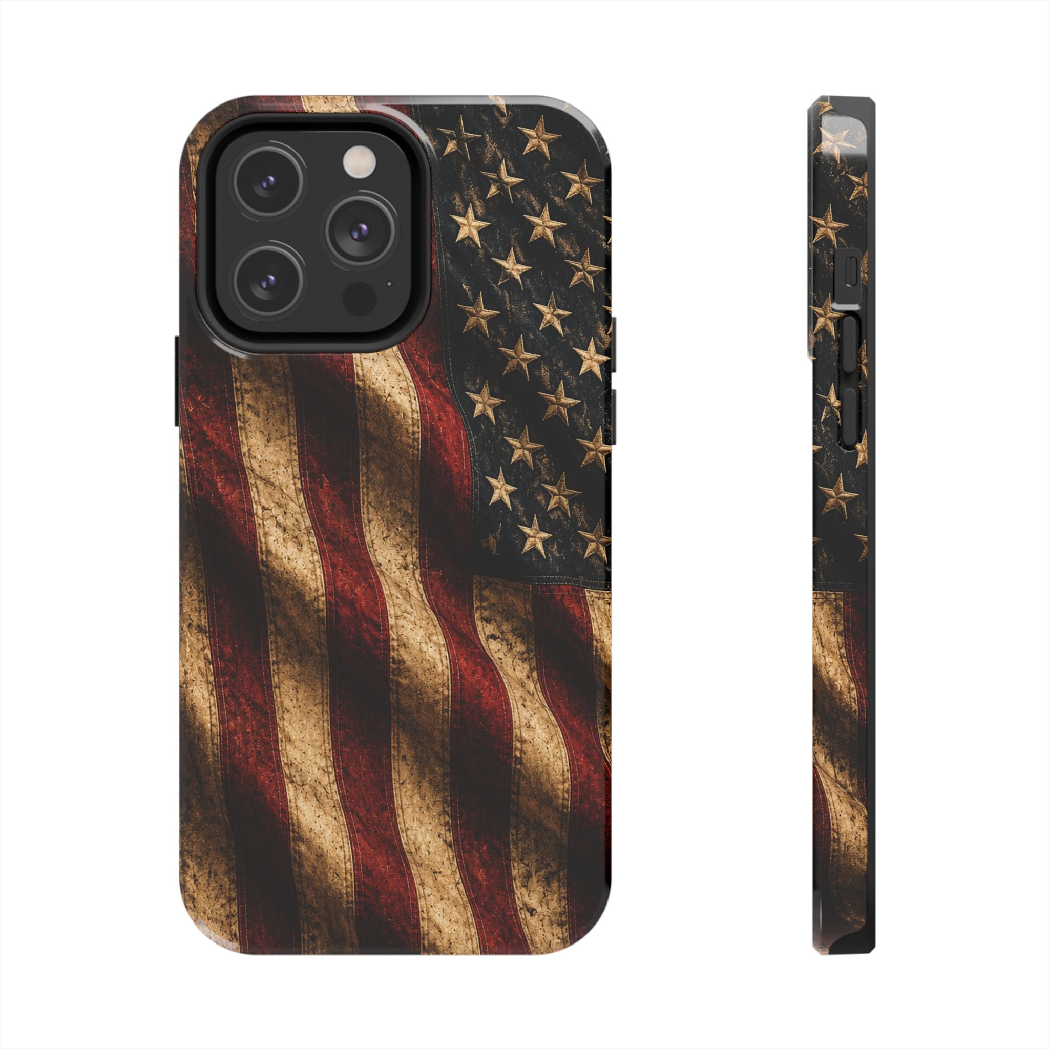 Distressed American Flag Tough Phone Case | Patriotic iPhone Cover
