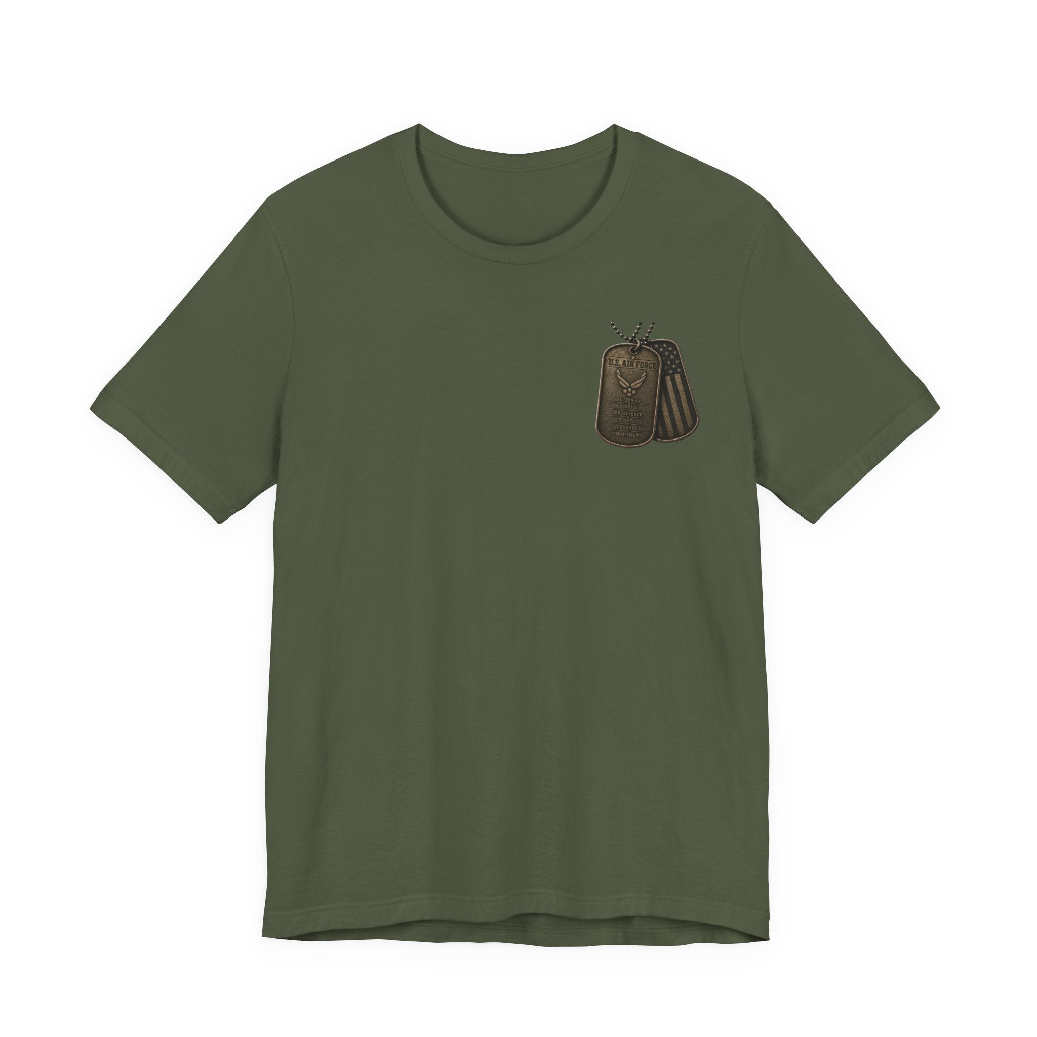 Air Force Veteran Graphic Tee — Military Dog Tags Back Print