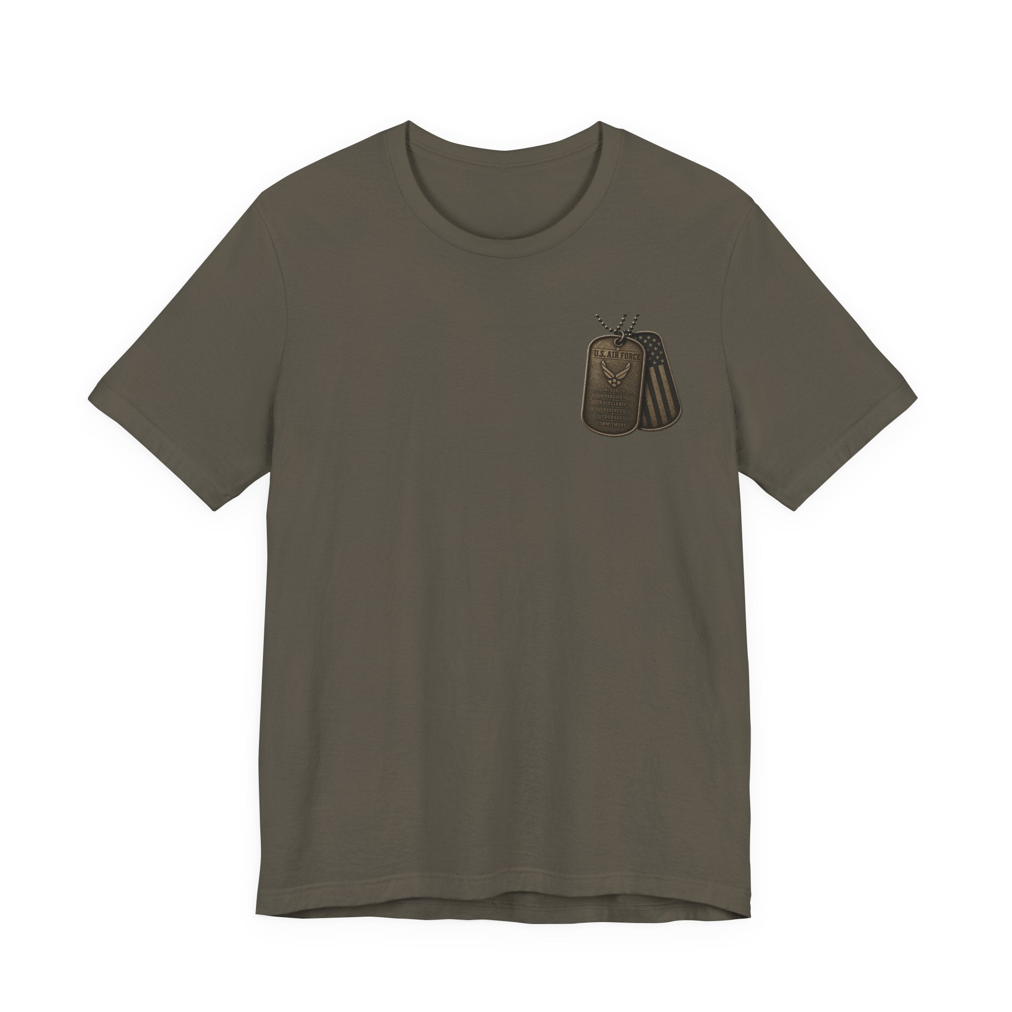 Air Force Veteran Graphic Tee — Military Dog Tags Back Print