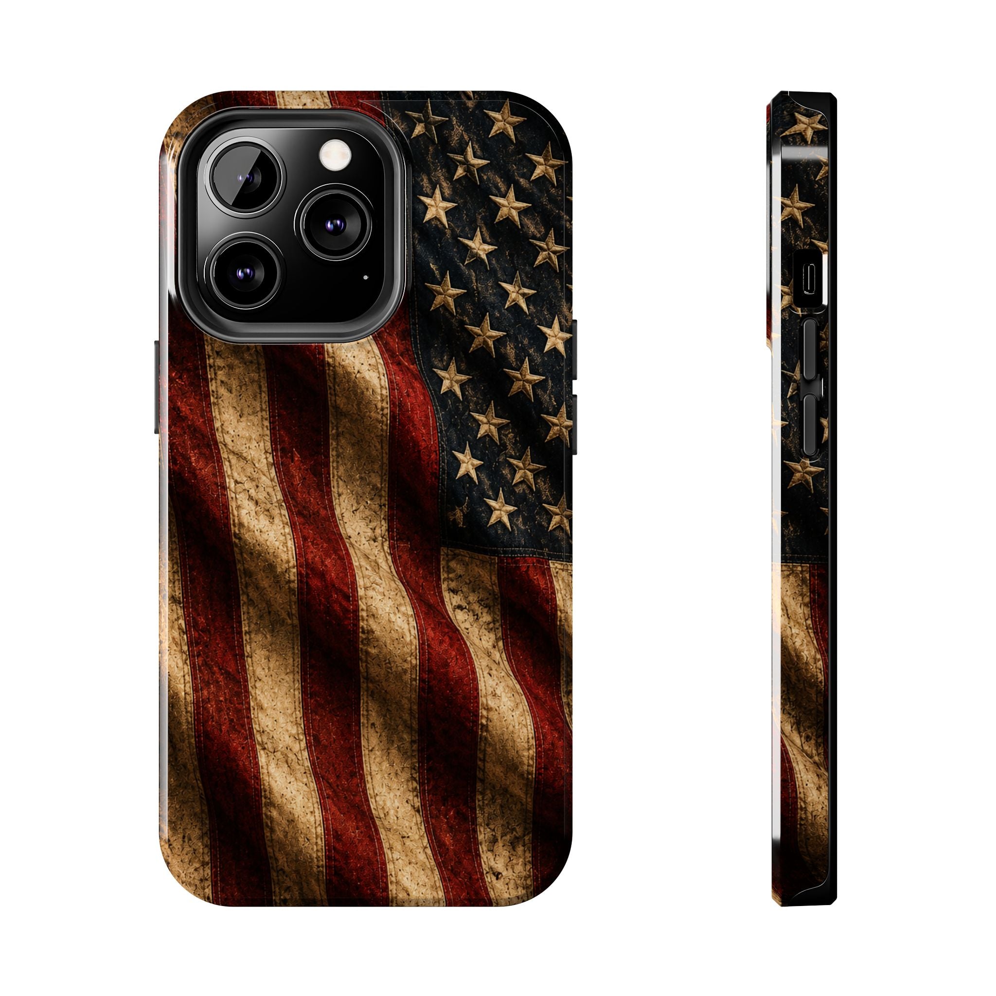 Distressed American Flag Tough Phone Case | Patriotic iPhone Cover
