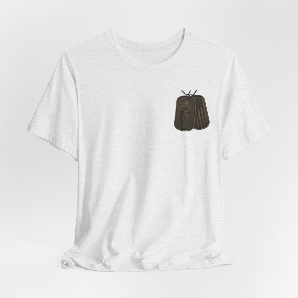 Air National Guard Graphic Tee — Military Dog Tags Veteran Tribute T-Shirt