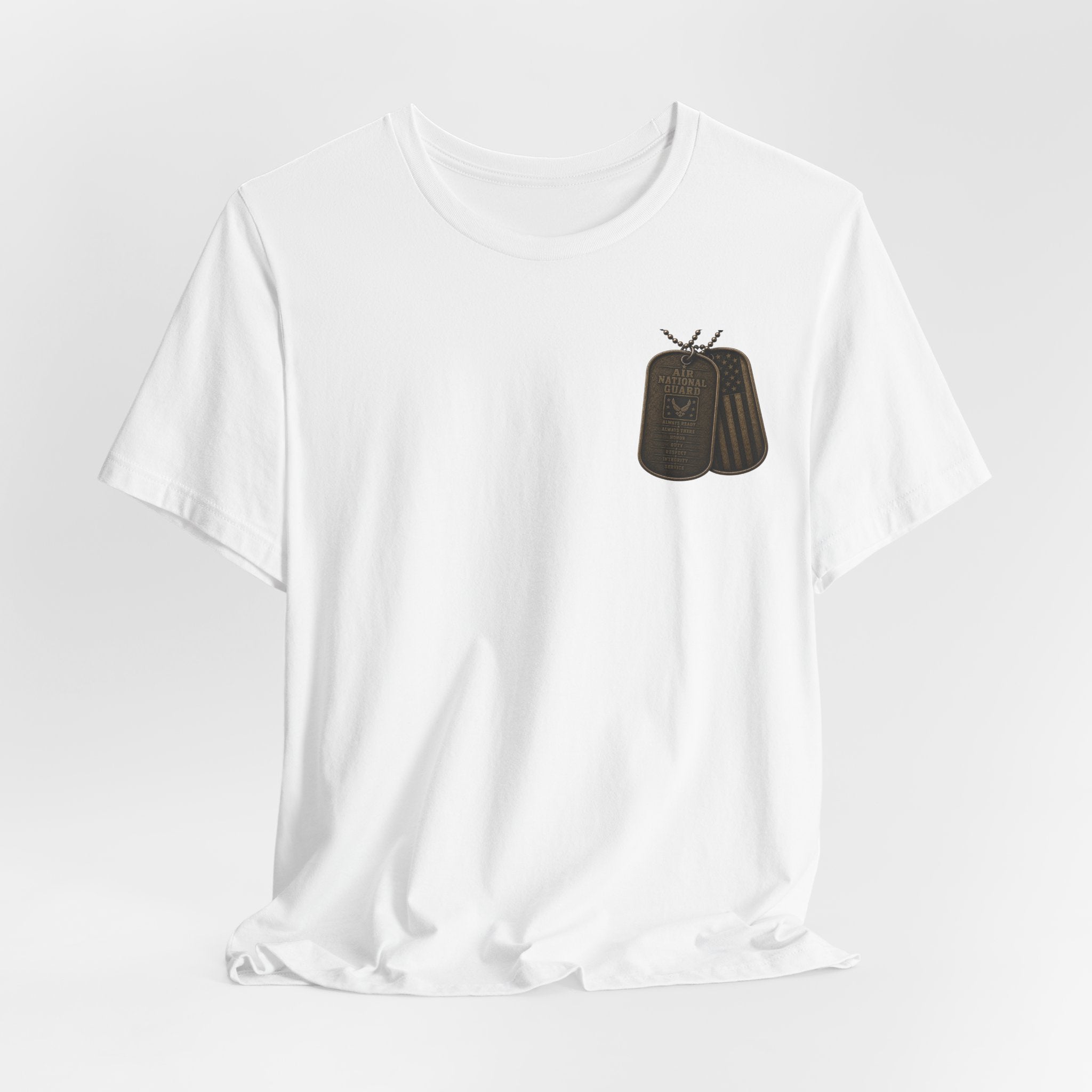 Air National Guard Graphic Tee — Military Dog Tags Veteran Tribute T-Shirt