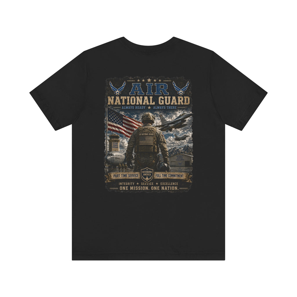 Air National Guard Graphic Tee — Military Dog Tags Veteran Tribute T-Shirt
