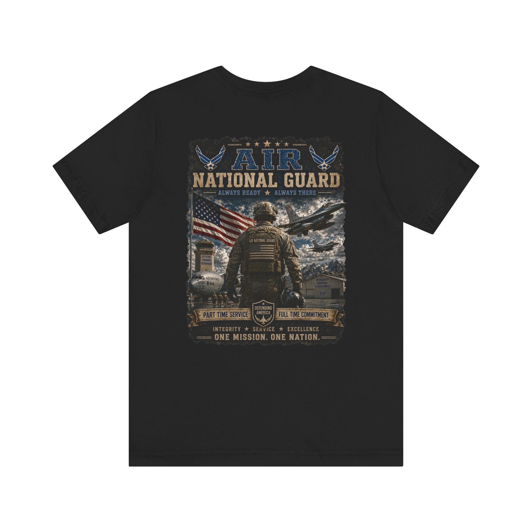 Air National Guard Graphic Tee — Military Dog Tags Veteran Tribute T-Shirt