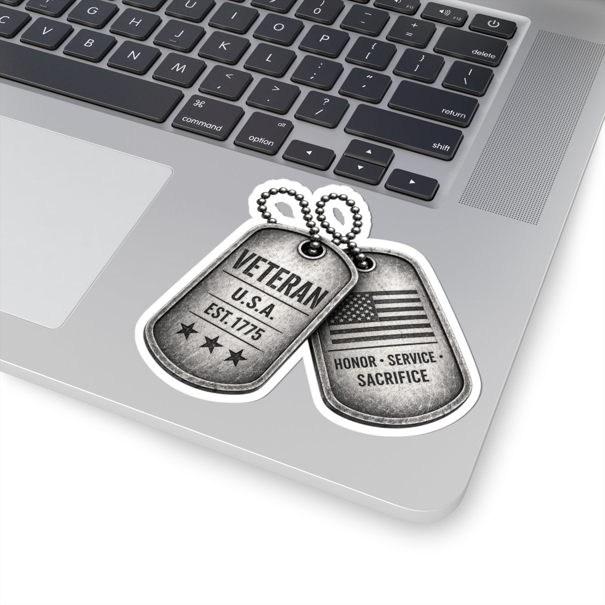Veteran Dog Tag Stickers — Kiss-Cut Patriotic Honor & Service Decals