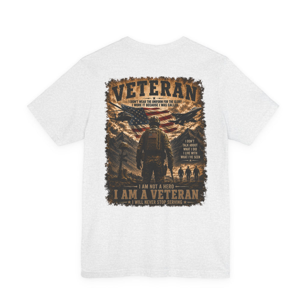 Veteran Dog Tags T-Shirt — 'I Am A Veteran' Patriotic Military Tribute Tee