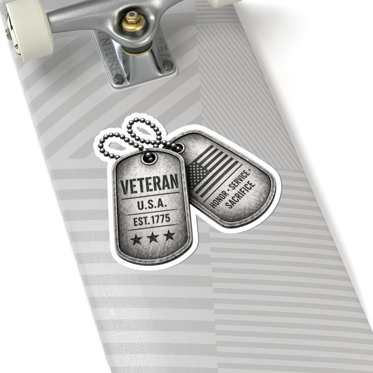 Veteran Dog Tag Stickers — Kiss-Cut Patriotic Honor & Service Decals