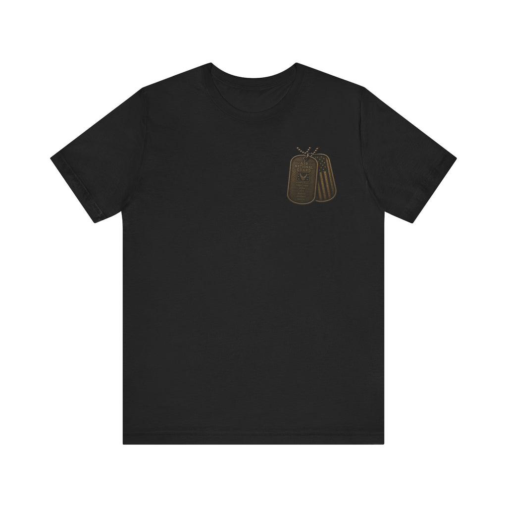 Air National Guard Graphic Tee — Military Dog Tags Veteran Tribute T-Shirt