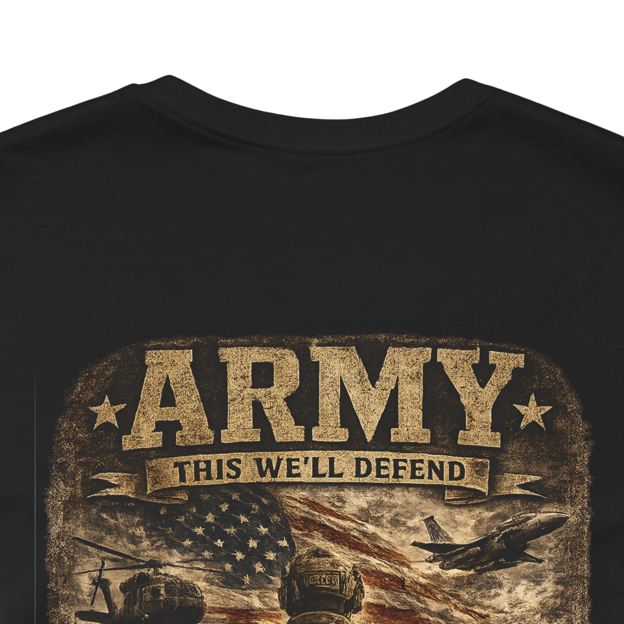 Army soldier silhouette Tee | Military dog tags design, US Army back print