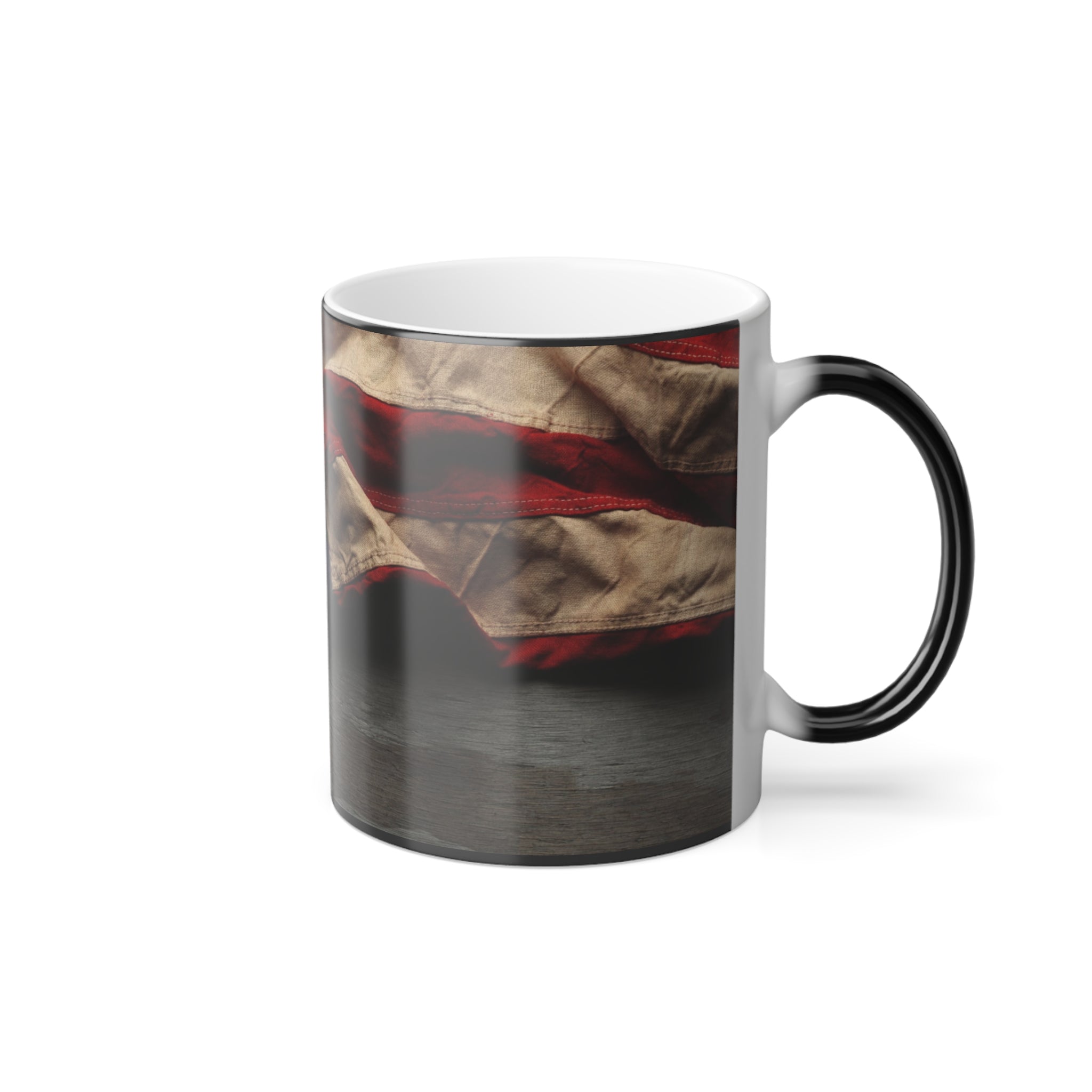American Flag Color-Changing Mug — 11oz Heat Reveal Patriotic Coffee Cup