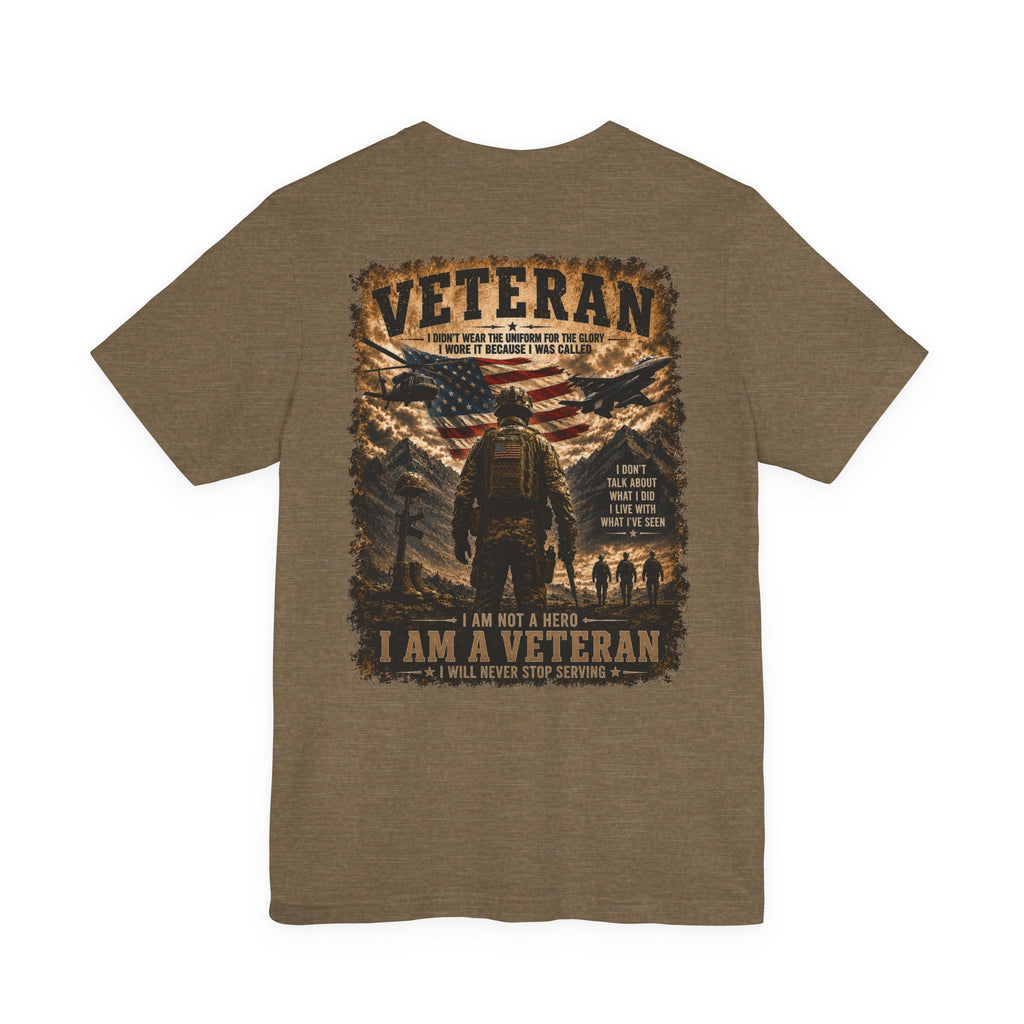 Veteran Dog Tags T-Shirt — 'I Am A Veteran' Patriotic Military Tribute Tee