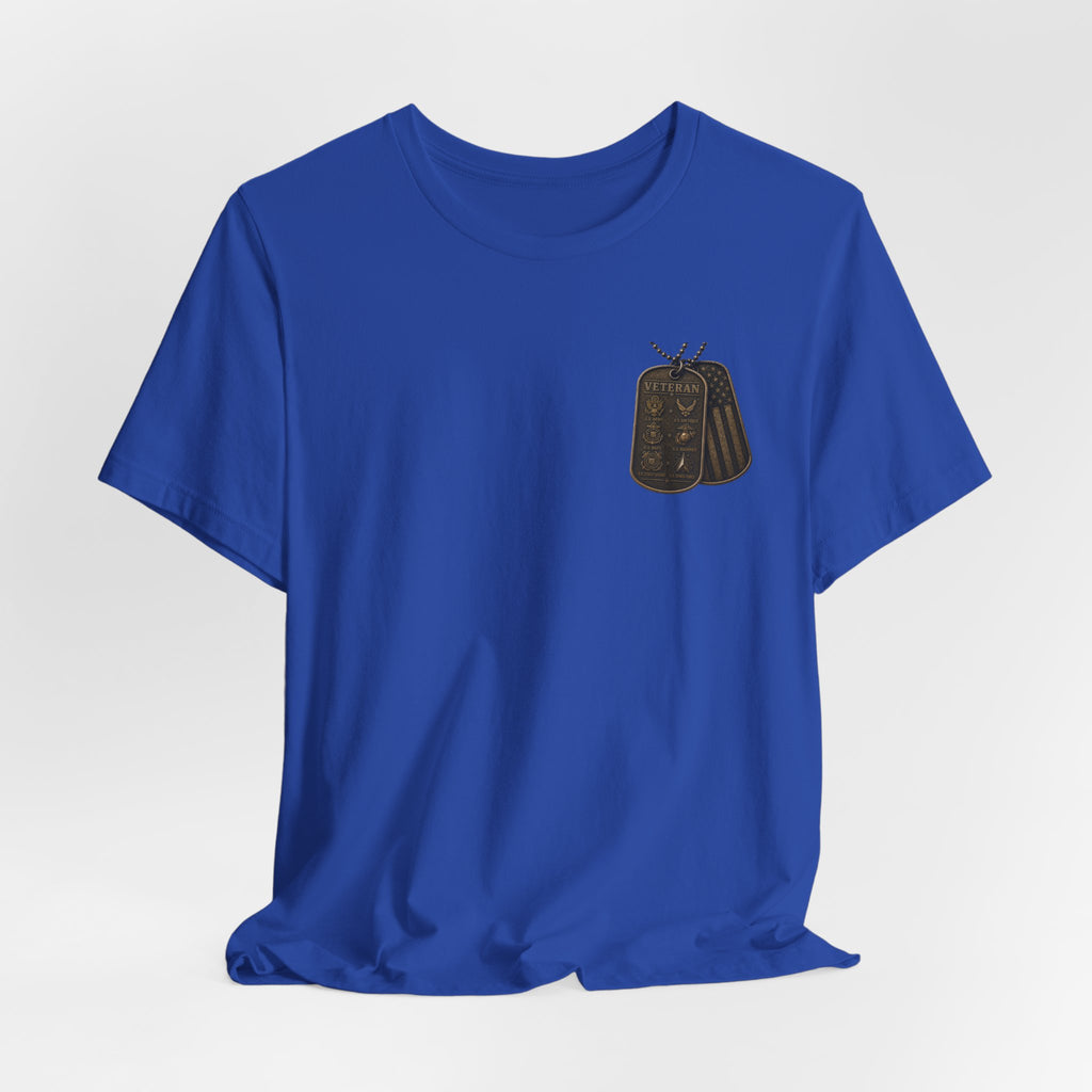 Veteran Dog Tags T-Shirt — 'I Am A Veteran' Patriotic Military Tribute Tee