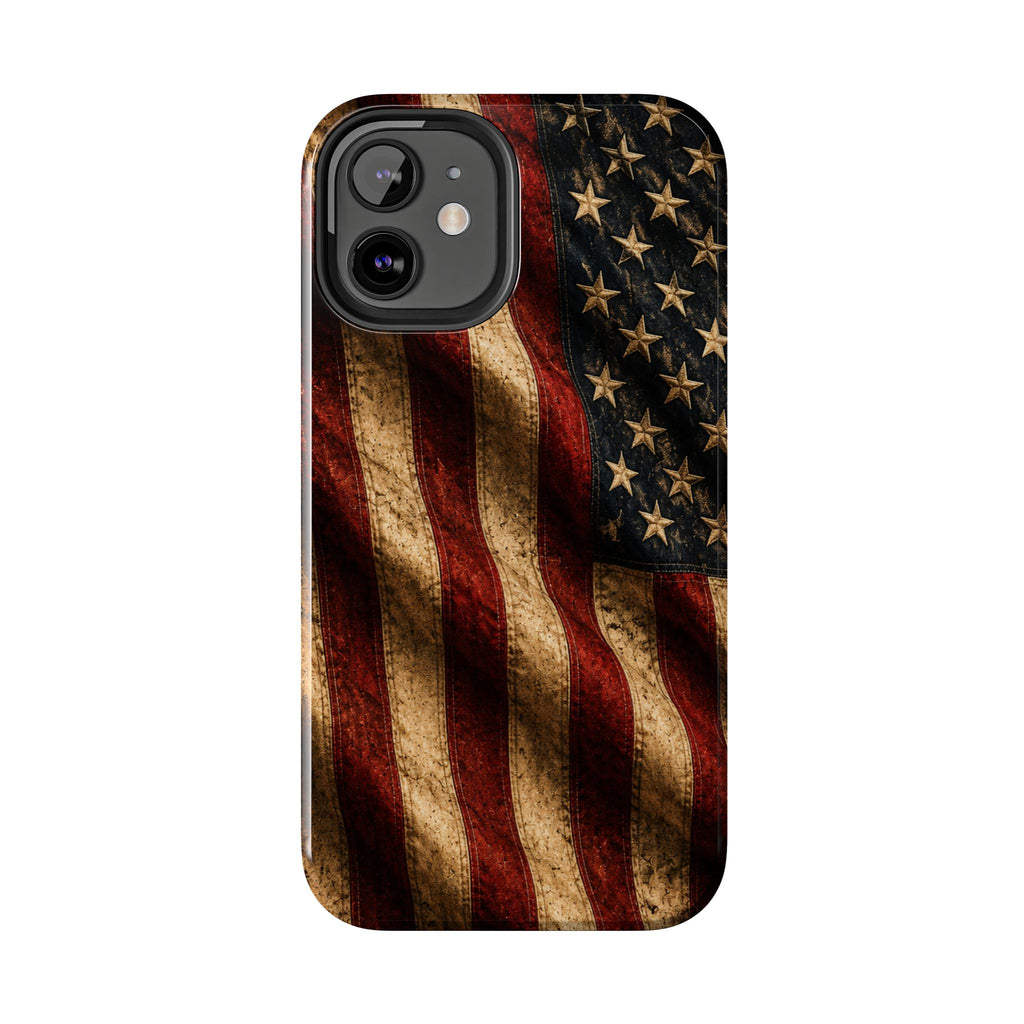 Distressed American Flag Tough Phone Case | Patriotic iPhone Cover
