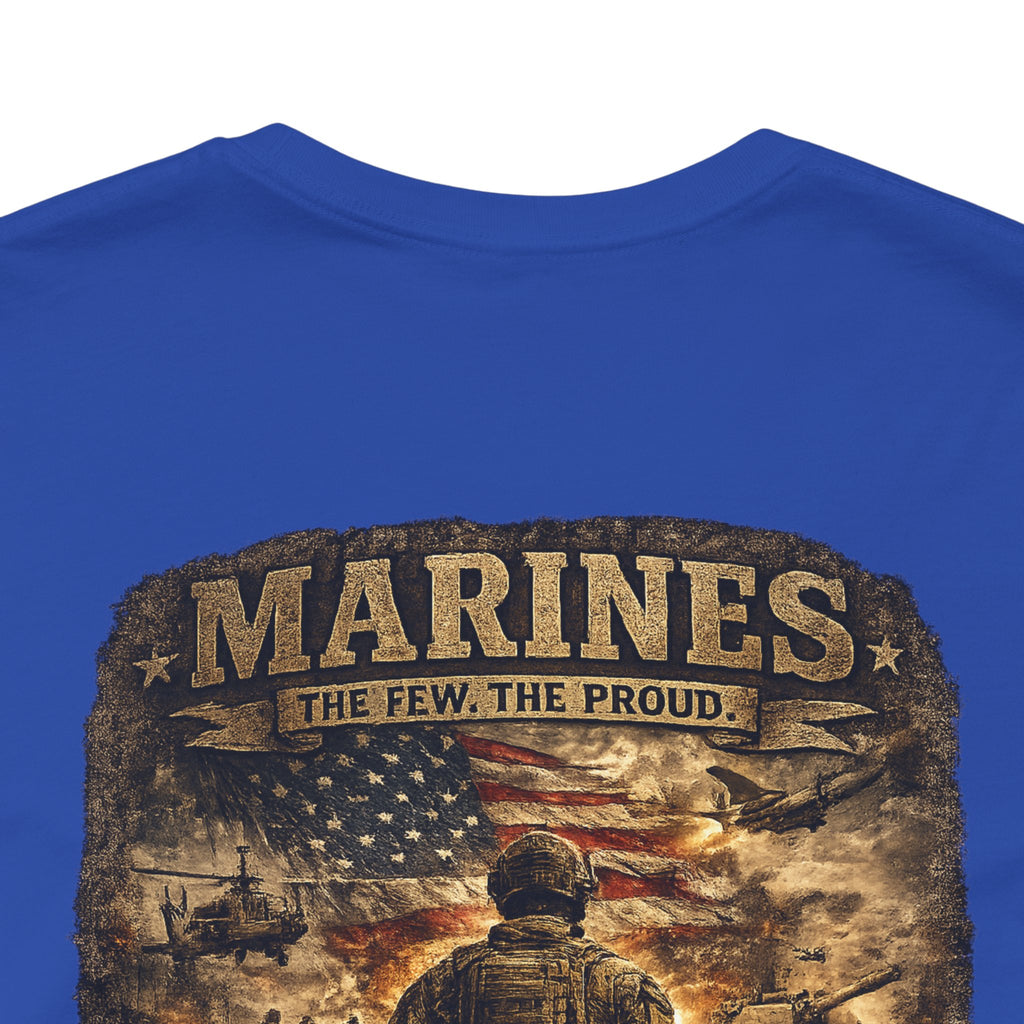 Marines Tribute Tee — Semper Fi Military Dog Tag Graphic T-Shirt