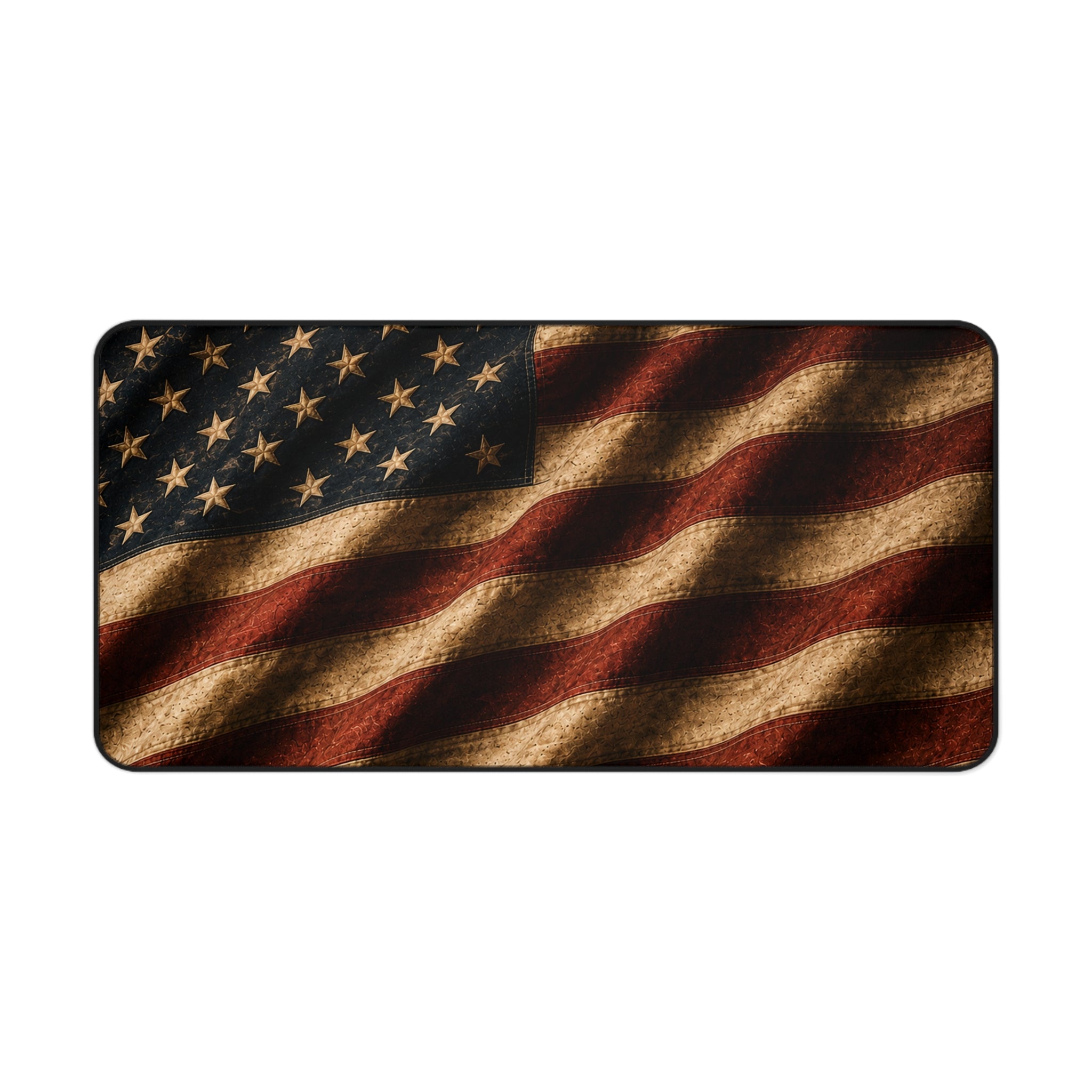 Distressed American Flag Desk Mat | Vintage USA Patriotic Mouse Pad