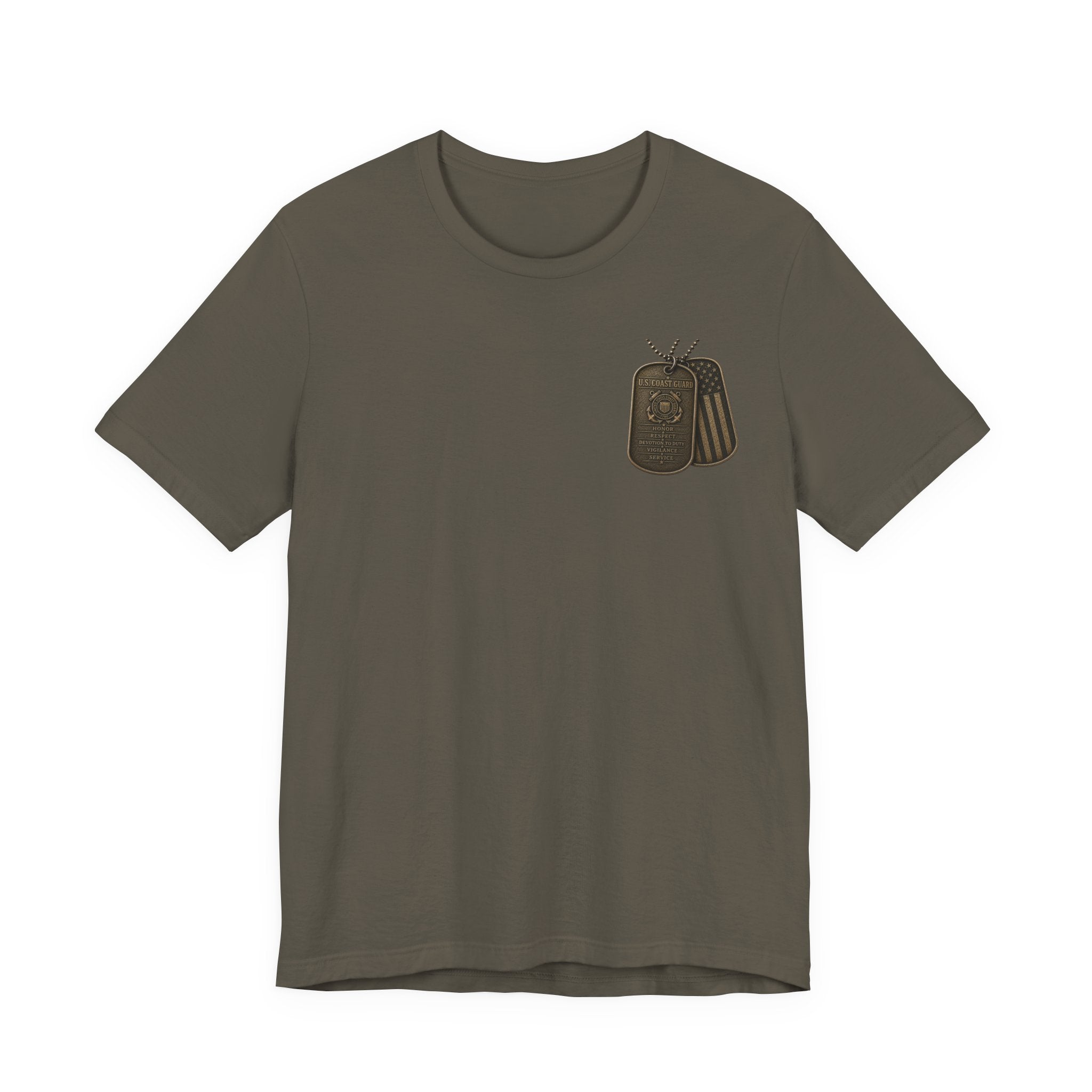 U.S. Coast Guard Veteran Tee | Dog Tags Graphic T-Shirt