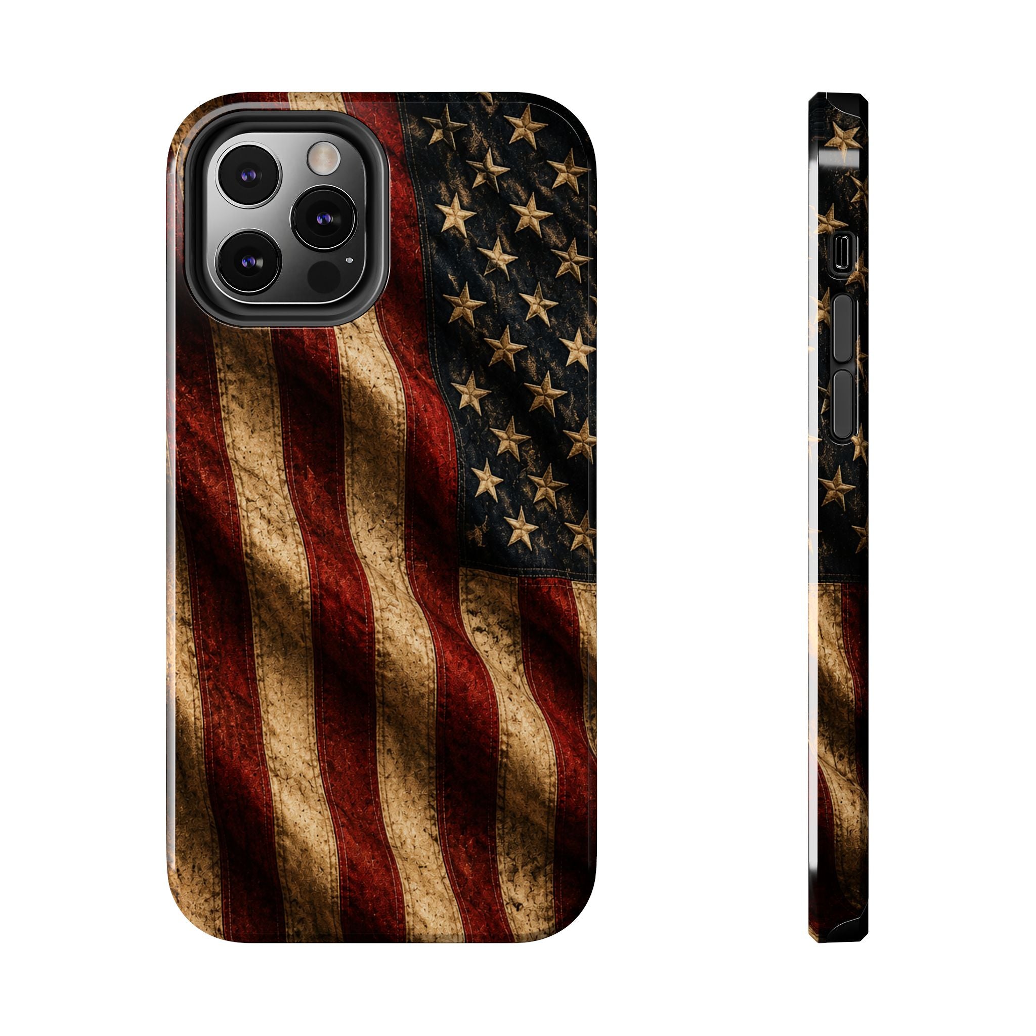 Distressed American Flag Tough Phone Case | Patriotic iPhone Cover