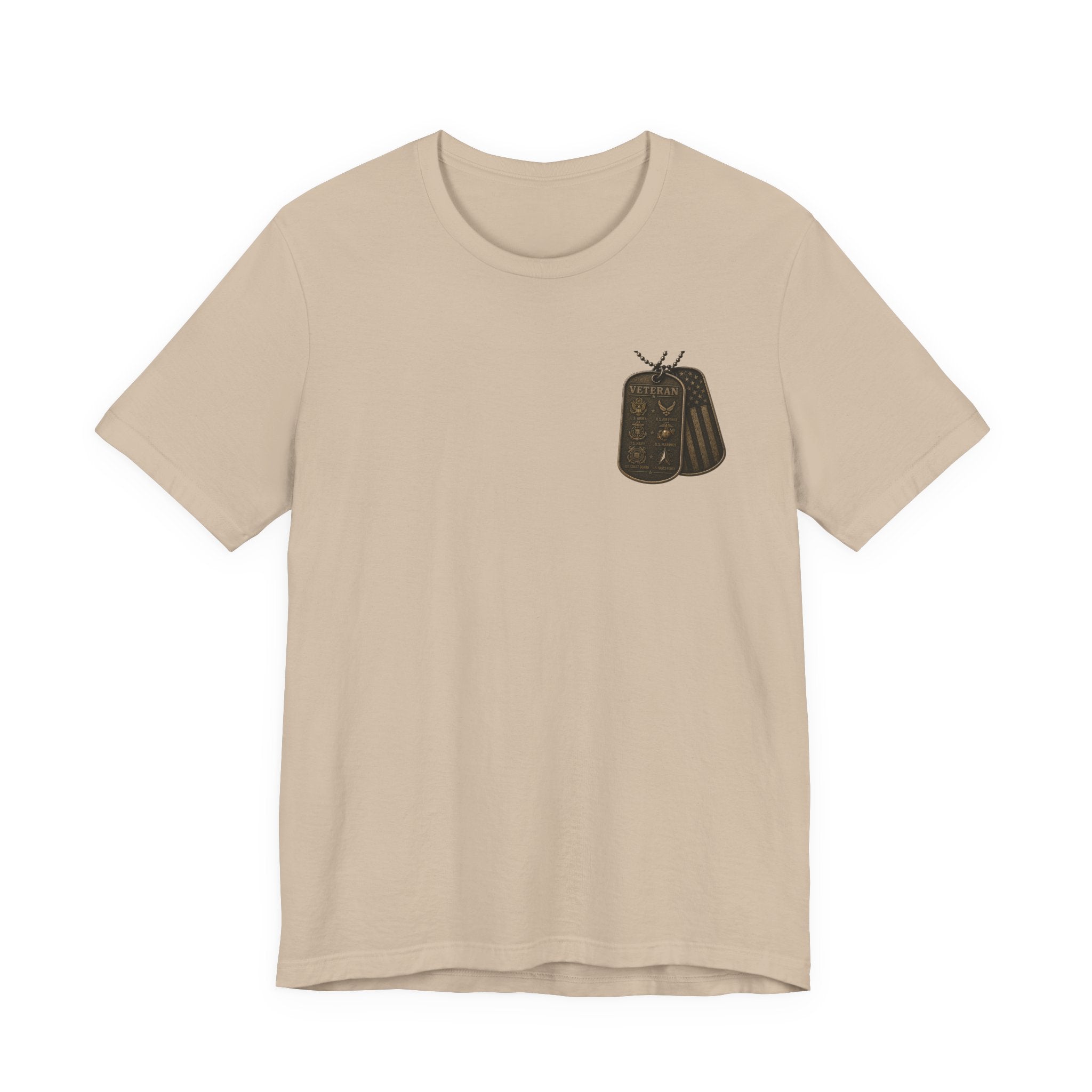 Veteran Dog Tags T-Shirt — 'I Am A Veteran' Patriotic Military Tribute Tee