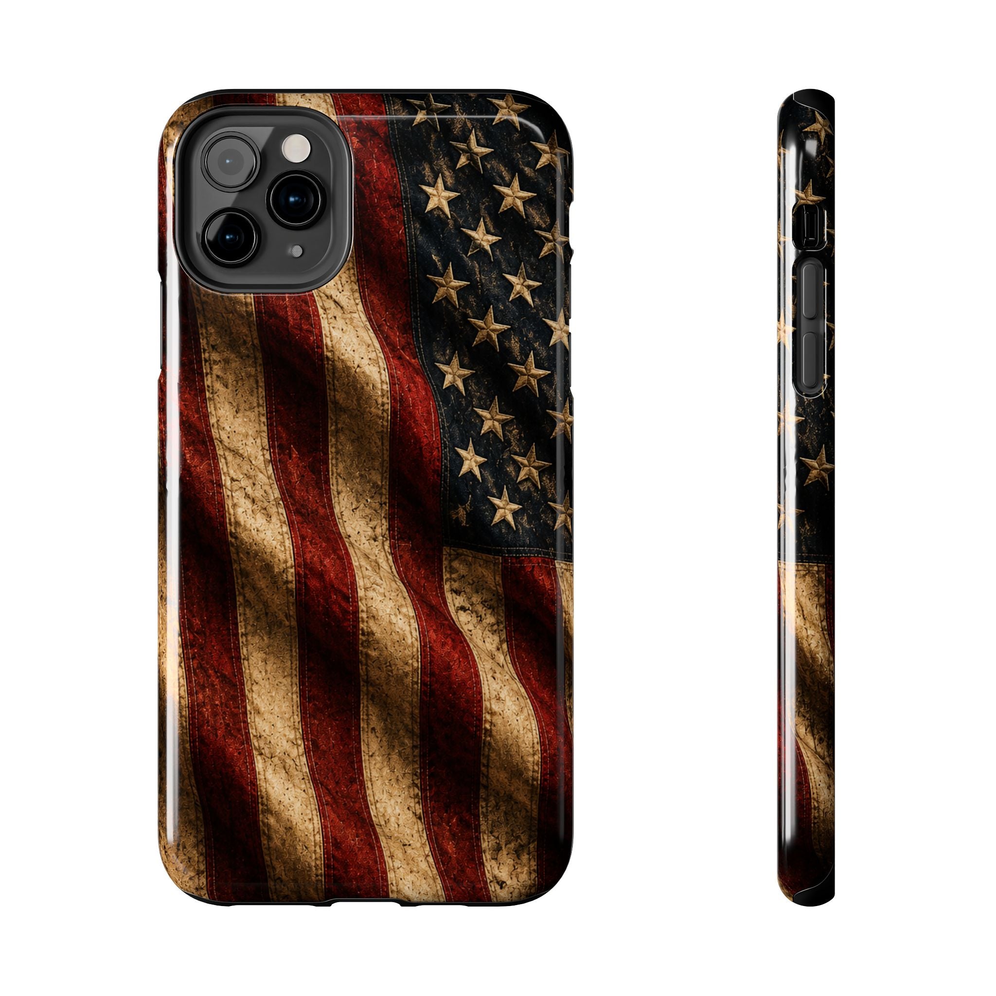 Distressed American Flag Tough Phone Case | Patriotic iPhone Cover