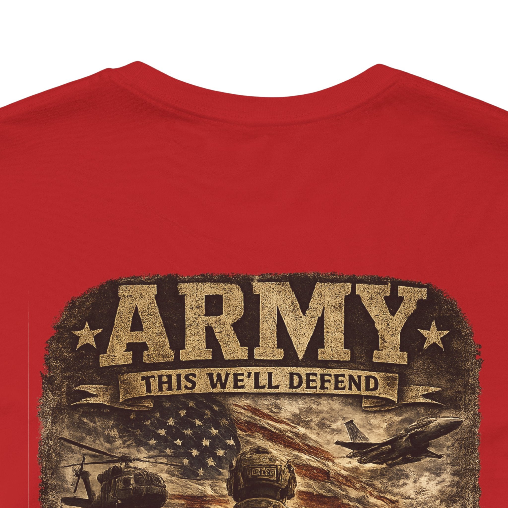 Army soldier silhouette Tee | Military dog tags design, US Army back print