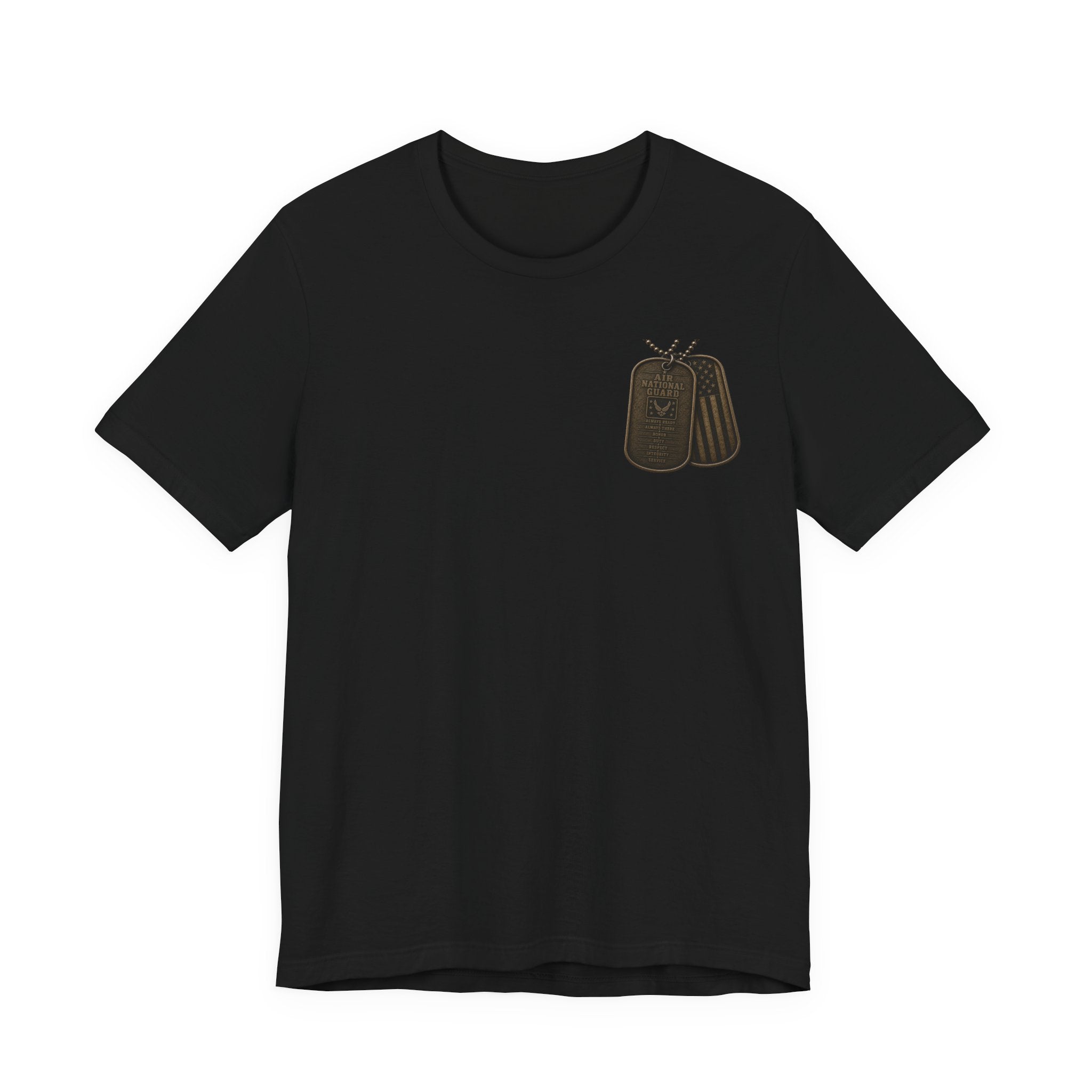 Air National Guard Graphic Tee — Military Dog Tags Veteran Tribute T-Shirt