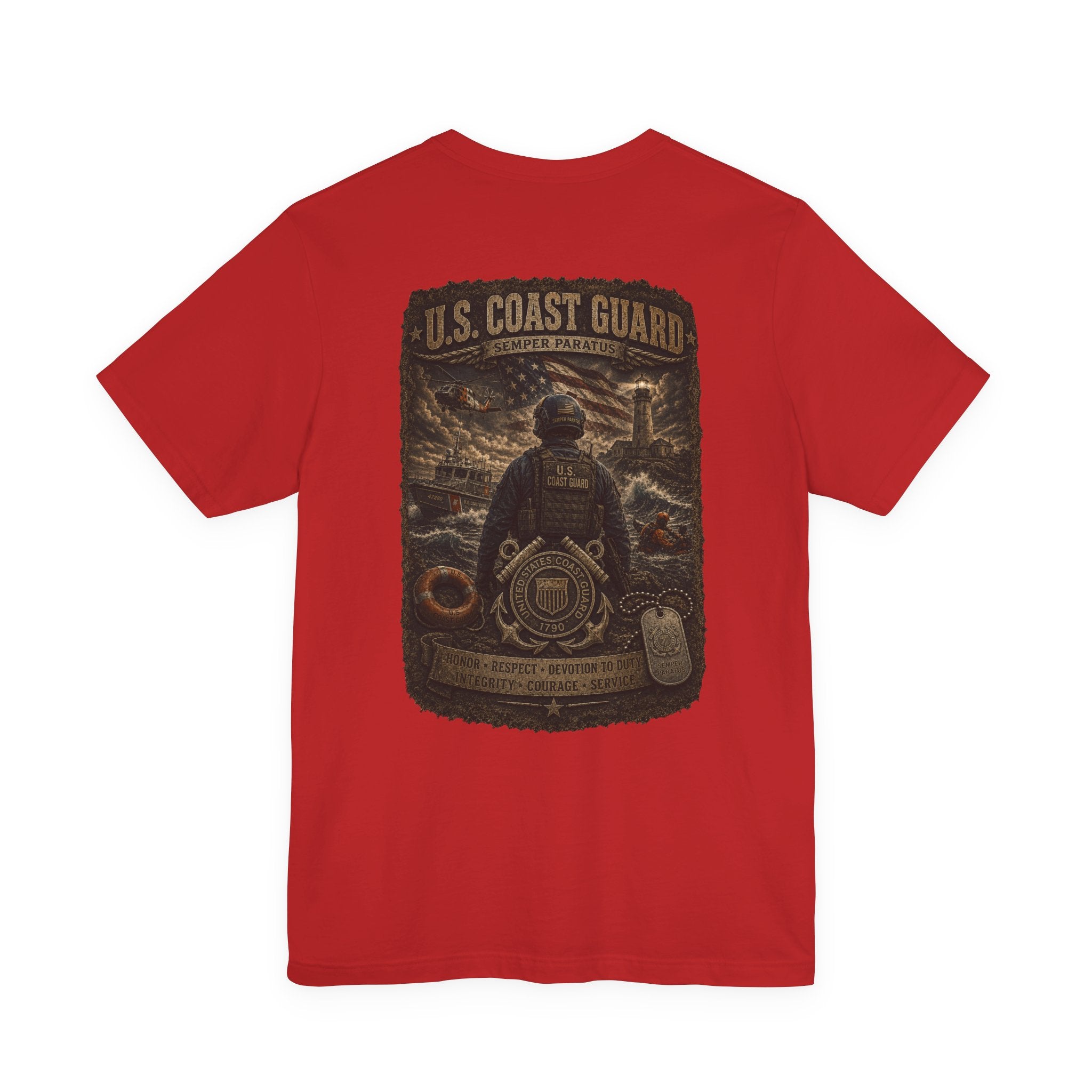 U.S. Coast Guard Veteran Tee | Dog Tags Graphic T-Shirt