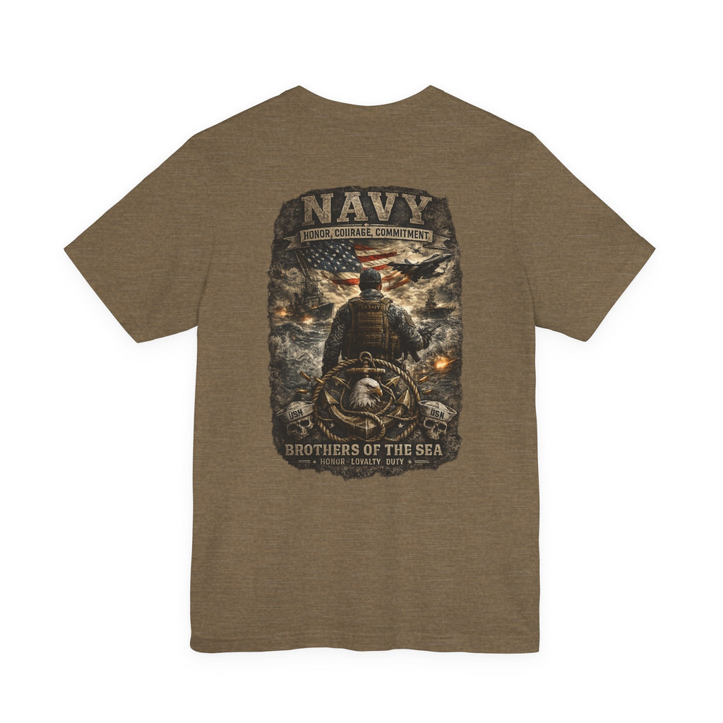 Navy Brothers of the Sea T-Shirt | Military Dog Tags Graphic