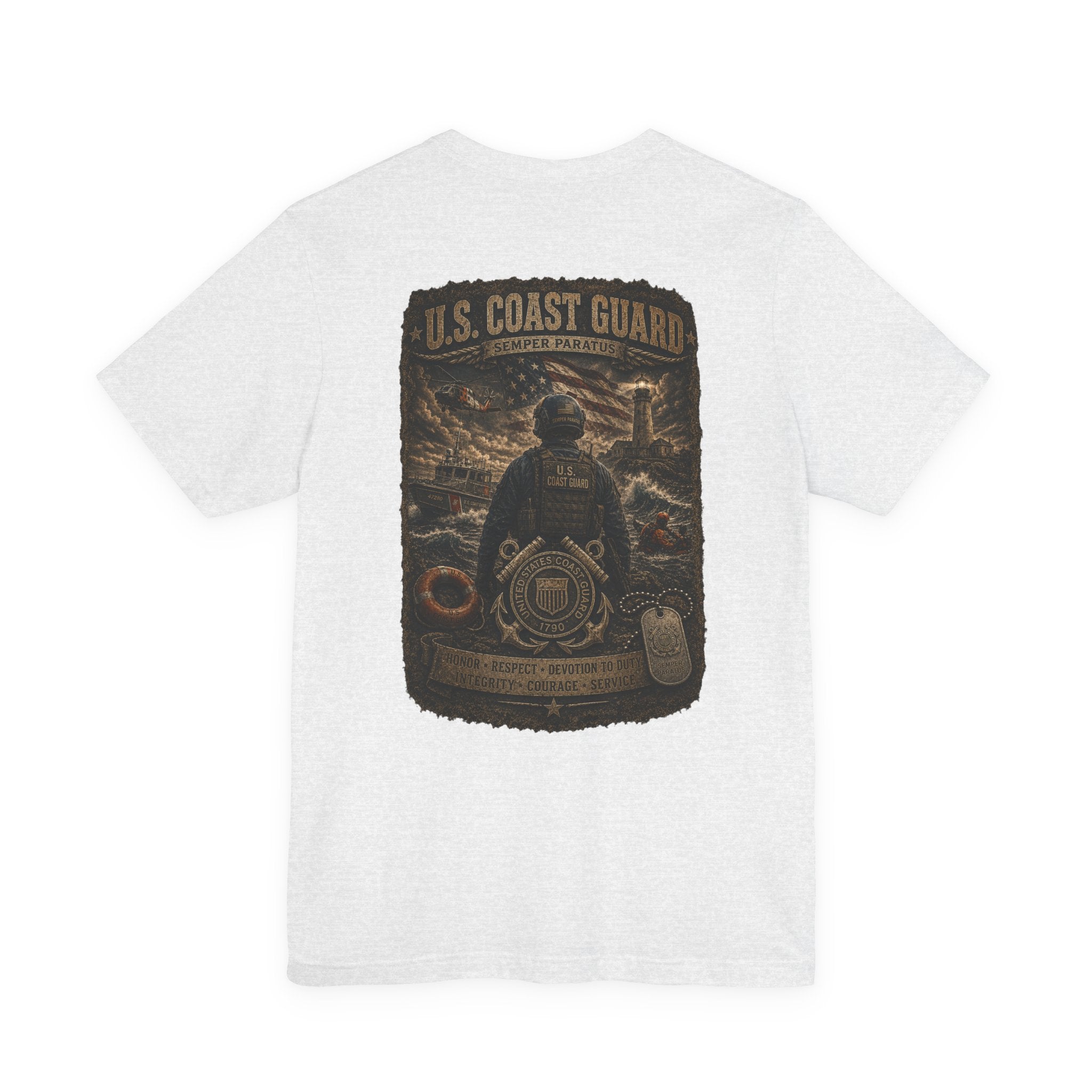 U.S. Coast Guard Veteran Tee | Dog Tags Graphic T-Shirt