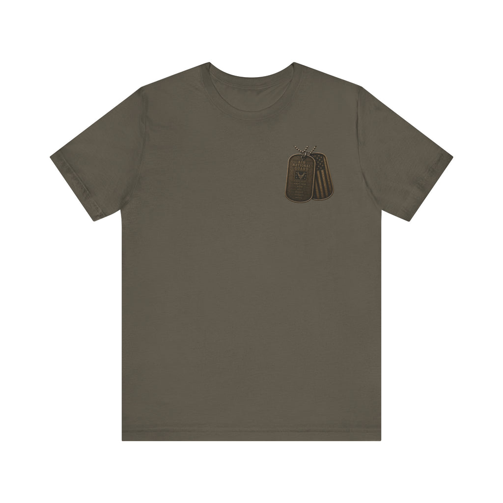 Air National Guard Graphic Tee — Military Dog Tags Veteran Tribute T-Shirt