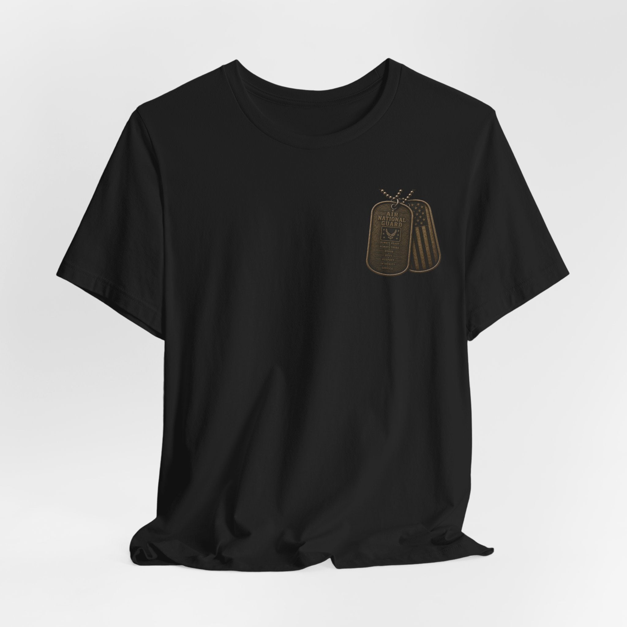 Air National Guard Graphic Tee — Military Dog Tags Veteran Tribute T-Shirt