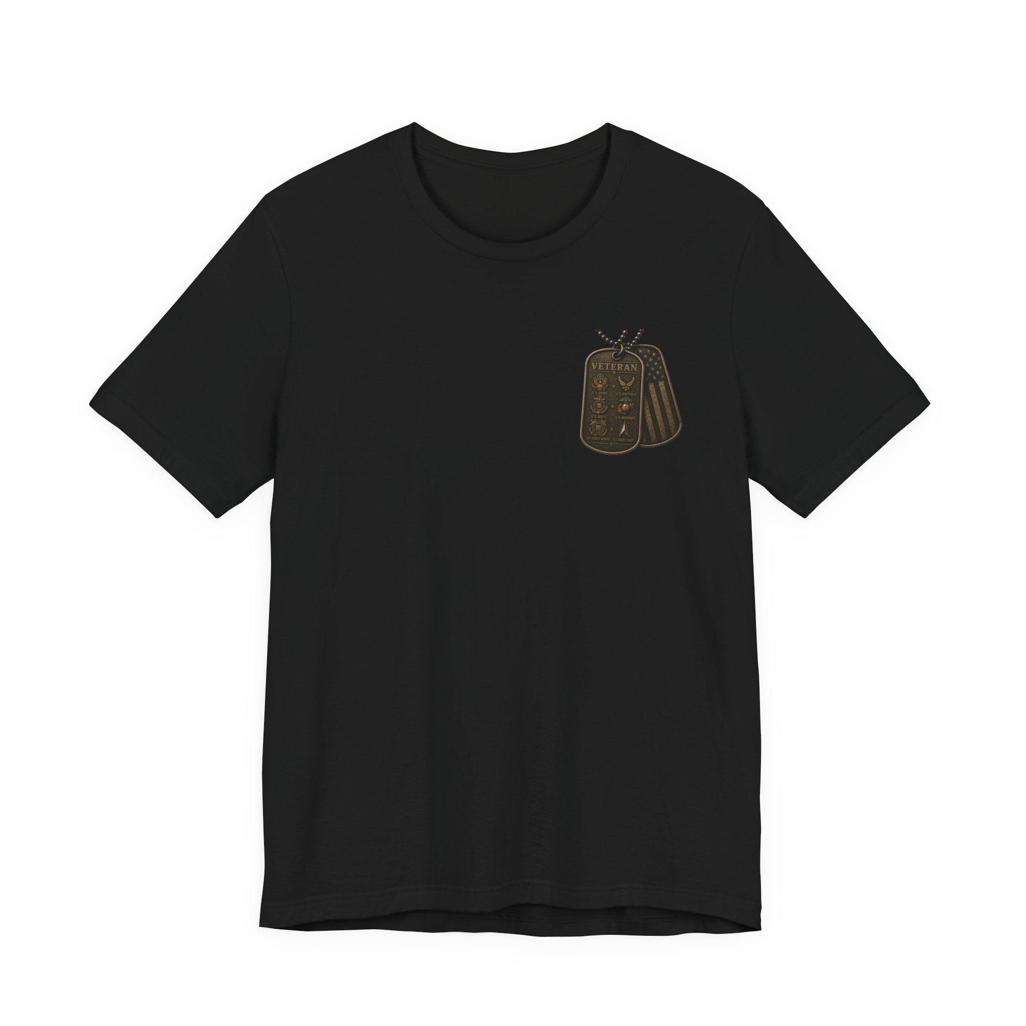 Veteran Dog Tags T-Shirt — 'I Am A Veteran' Patriotic Military Tribute Tee